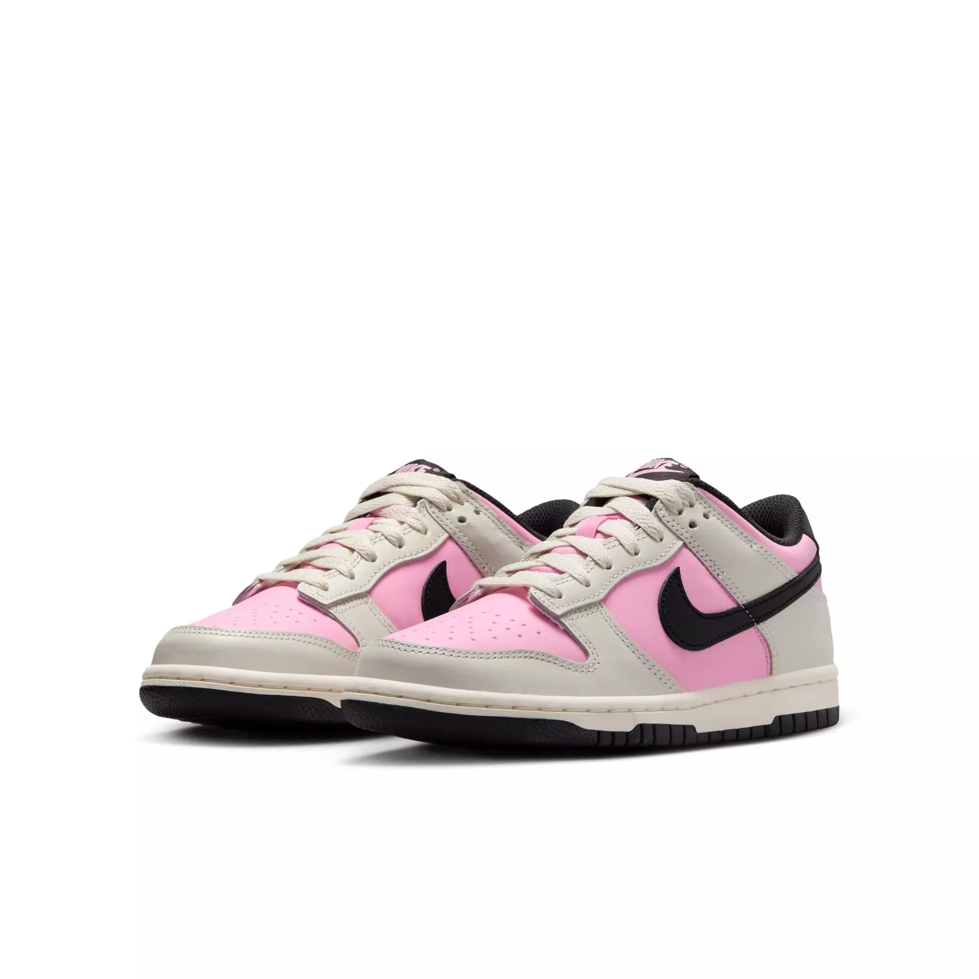 Nike Dunk Low "Pink Rise/Black/Lt Orewood Brn" Grade School Girls' Shoe
