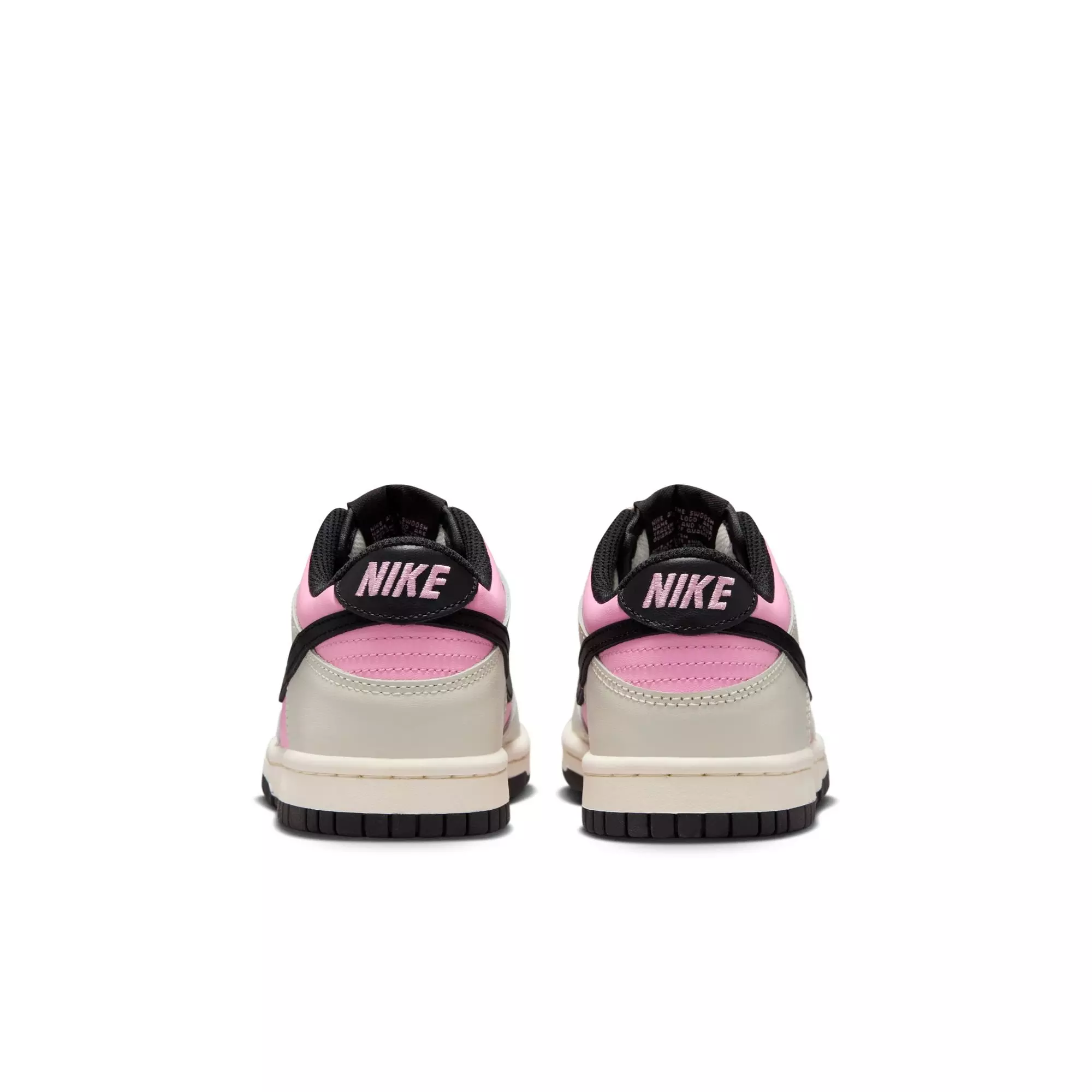 Nike Dunk Low "Pink Rise/Black/Lt Orewood Brn" Grade School Girls' Shoe - BLACK/PINK/GREY