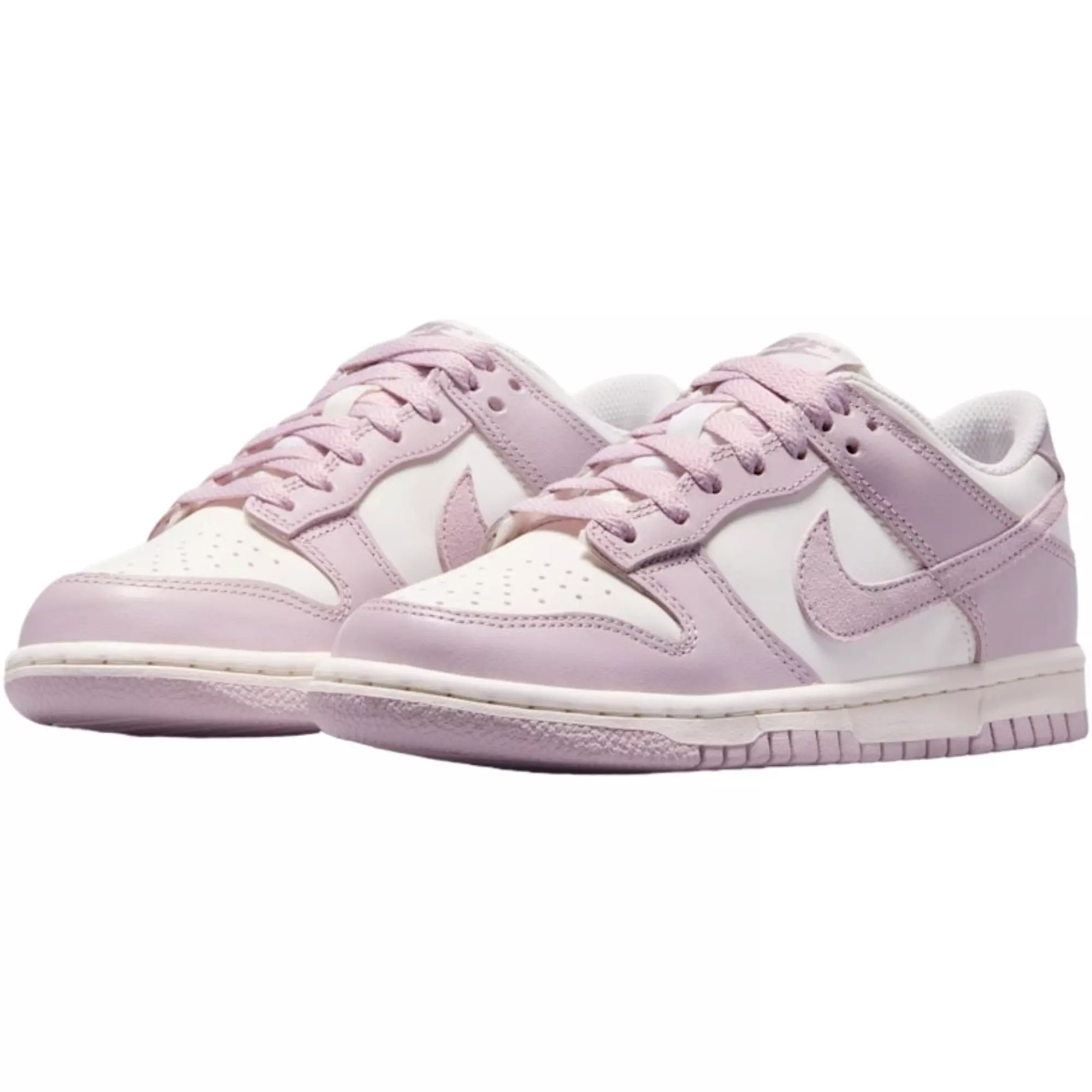 Nike Dunk Low "Sail/Enigma Stone/Particle Rose" Grade School Girls' Shoe - PINK/WHITE