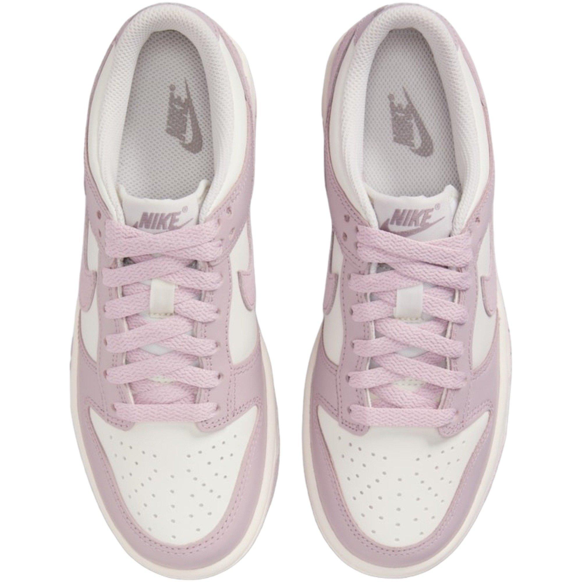 Nike Dunk Low "Sail/Enigma Stone/Particle Rose" Grade School Girls' Shoe - PINK/WHITE Thumbnail View 6