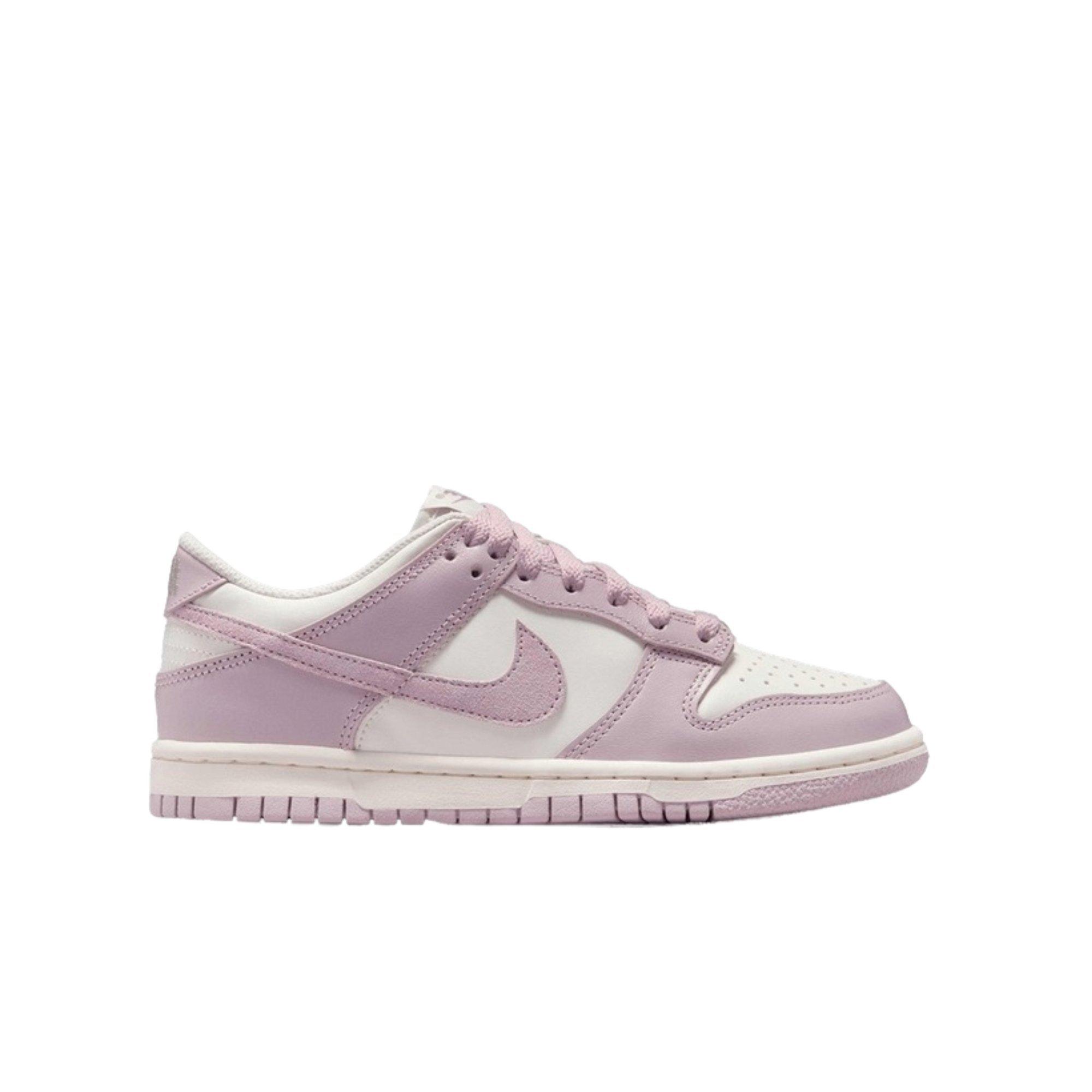 Nike Dunk Low "Sail/Enigma Stone/Particle Rose" Grade School Girls' Shoe - PINK/WHITE Thumbnail View 1