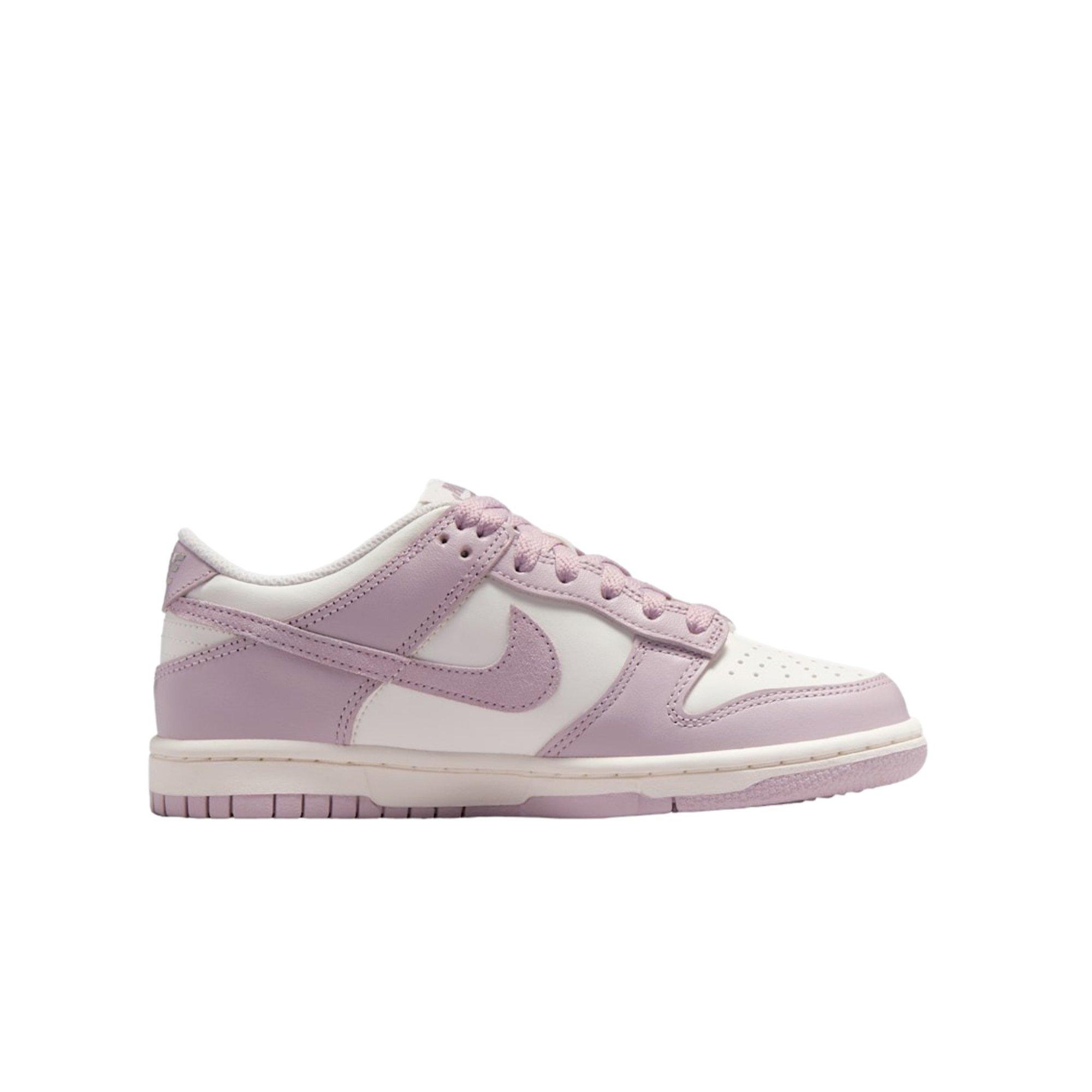 Nike Dunk Low "Sail/Enigma Stone/Particle Rose" Grade School Girls' Shoe - PINK/WHITE Thumbnail View 2