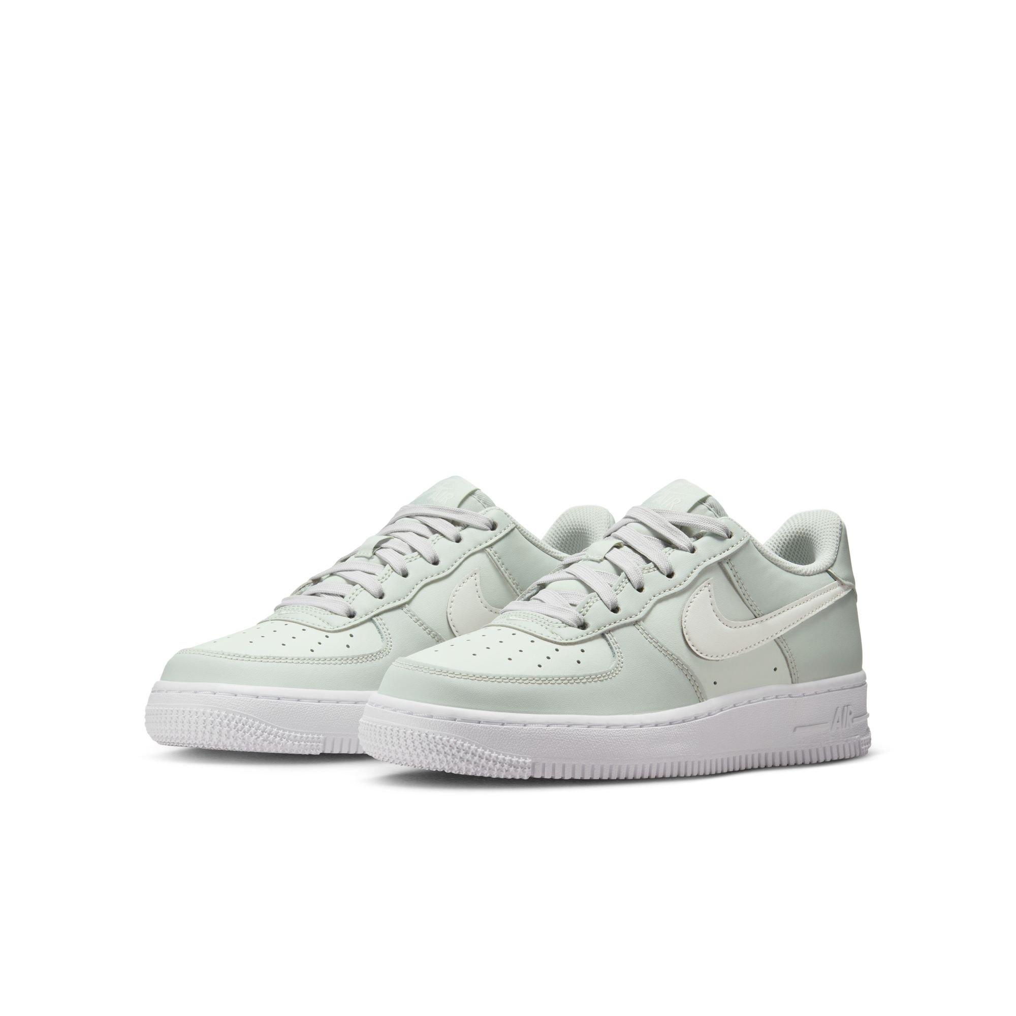 Nike Air Force 1 Preschool Girls' "Light Silver/Sail/Spruce/Aura/White" Shoe