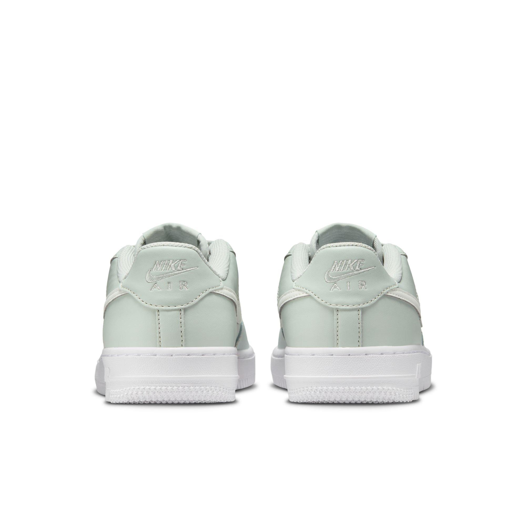 Nike Air Force 1 Preschool Girls' "Light Silver/Sail/Spruce/Aura/White" Shoe
