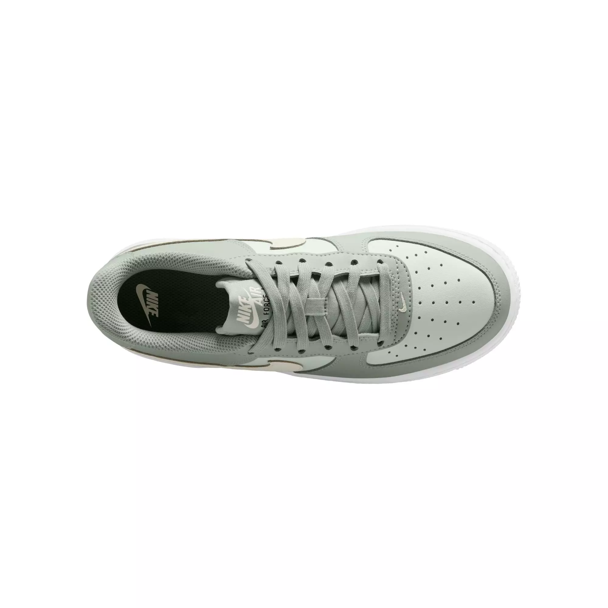 Nike Air Force 1 "Light Silver/Sail/Spruce/Aura/White" Preschool Girls' Shoe - GREY/SILVER