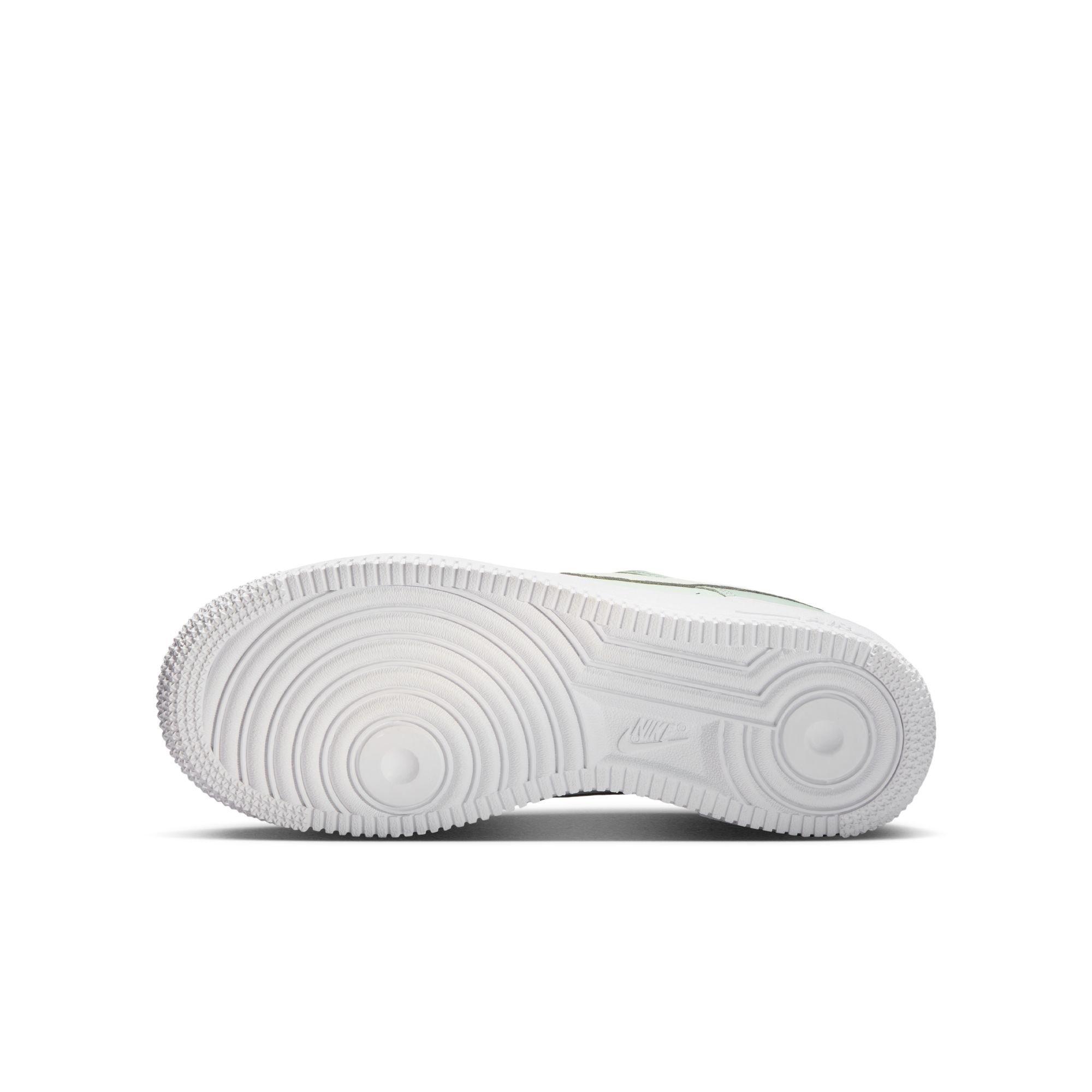 Nike Air Force 1 Preschool Girls' "Light Silver/Sail/Spruce/Aura/White" Shoe