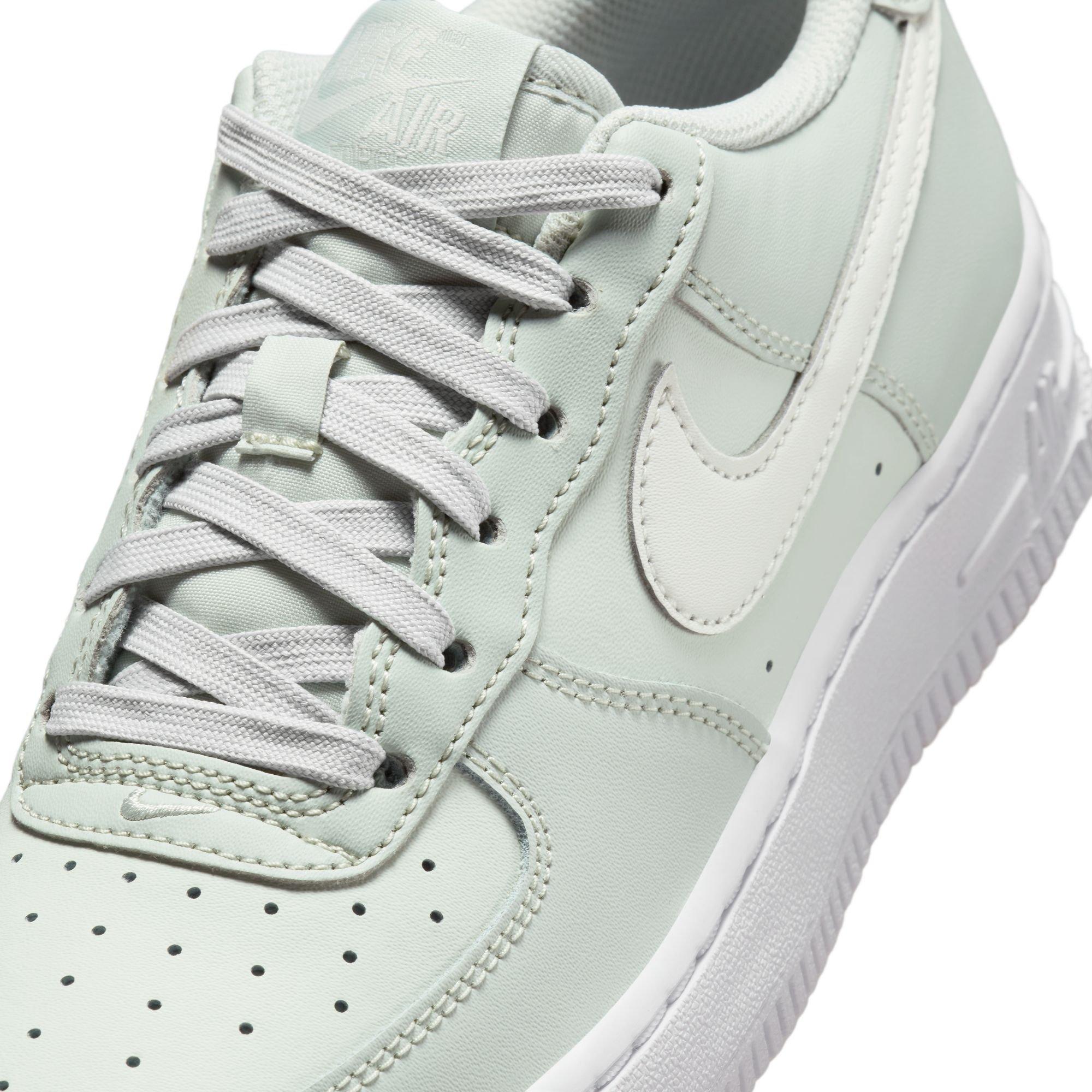 Nike Air Force 1 Preschool Girls' "Light Silver/Sail/Spruce/Aura/White" Shoe