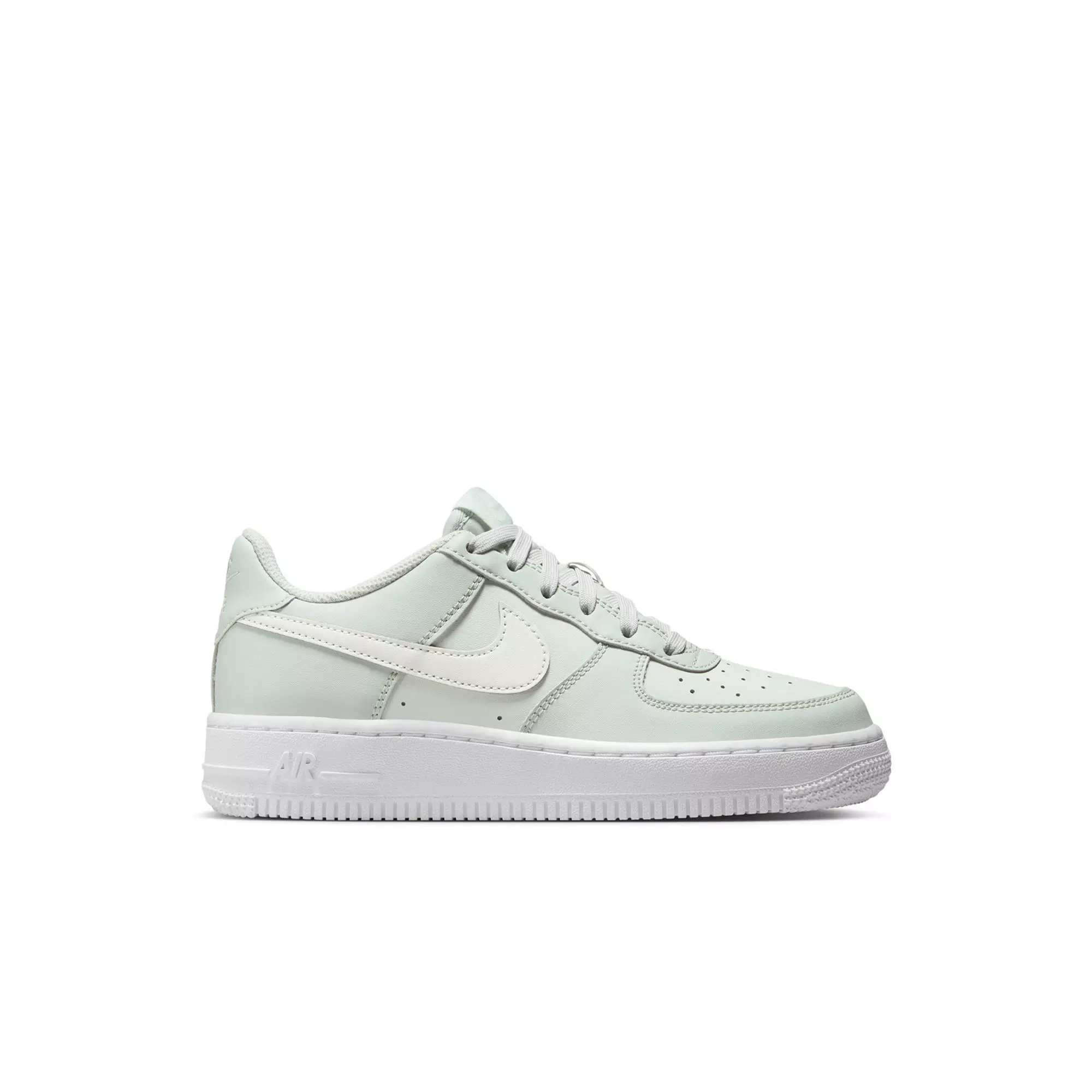 Nike Air Force 1 "Light Silver/Sail/Spruce/Aura/White" Preschool Girls' Shoe - GREY/SILVER