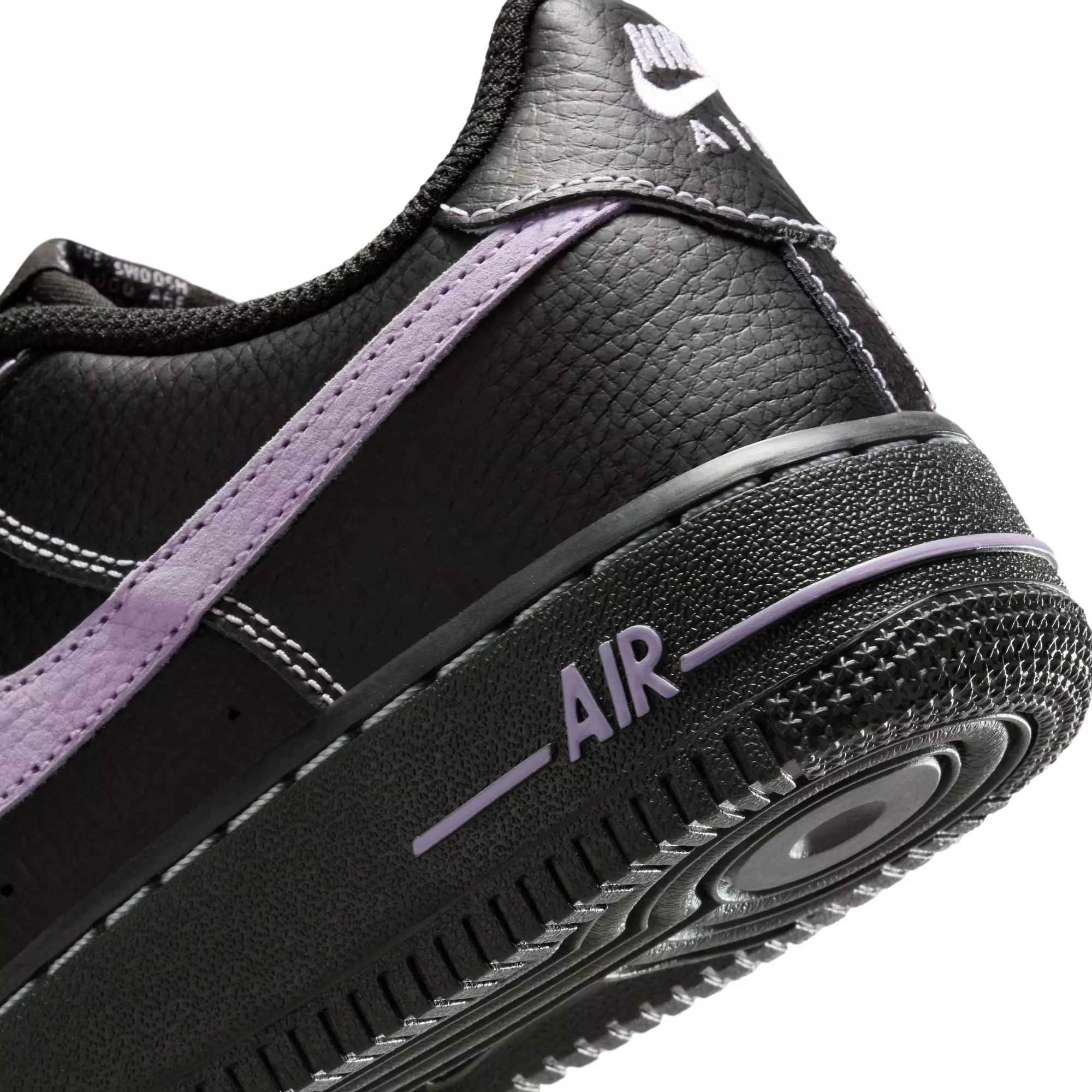 Nike Air Force 1 LV8 "Black/Hyndrangeas" Grade School Girls' Shoe - BLACK/LILAC