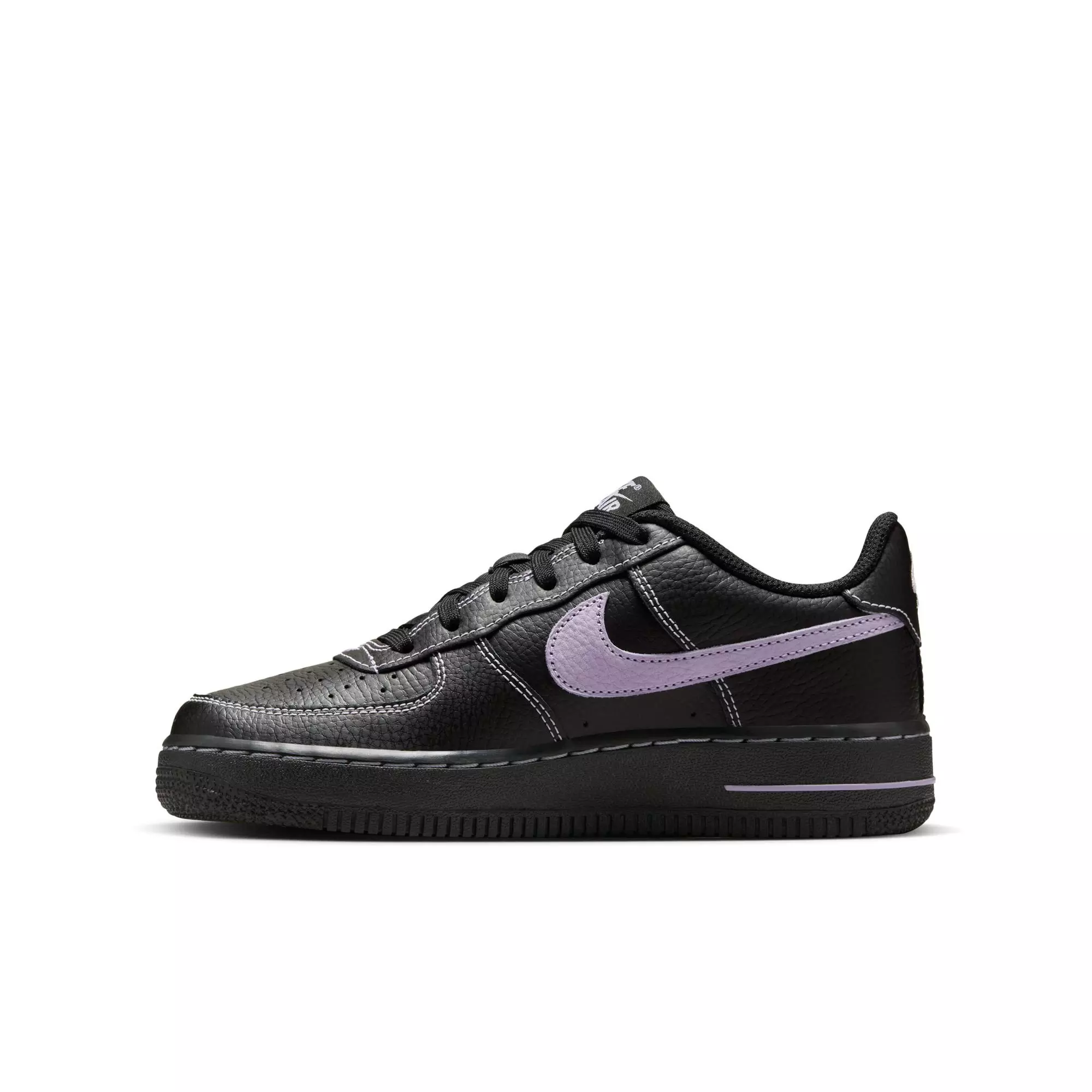 Nike Air Force 1 LV8 "Black/Hyndrangeas" Grade School Girls' Shoe