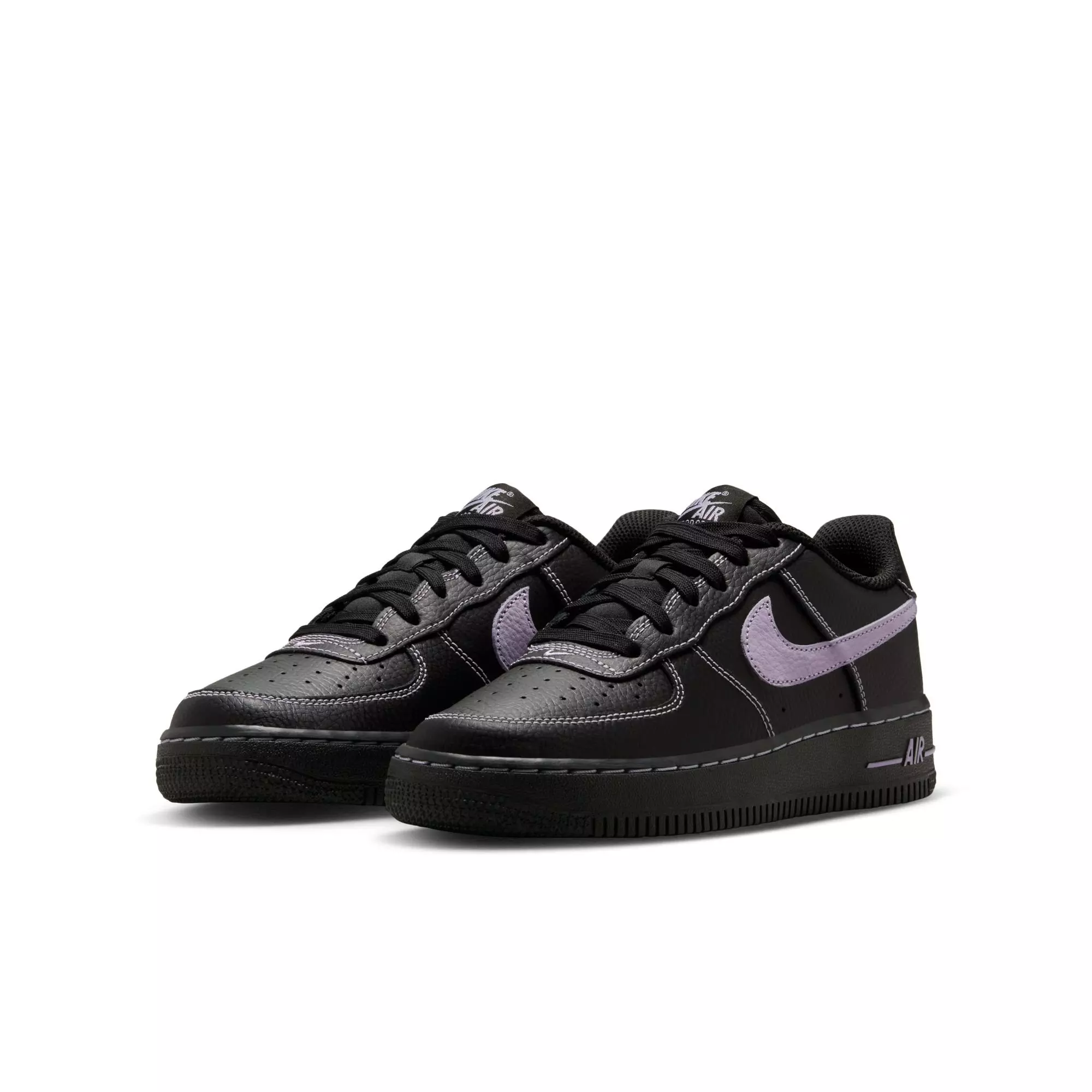Nike Air Force 1 LV8 "Black/Hyndrangeas" Grade School Girls' Shoe