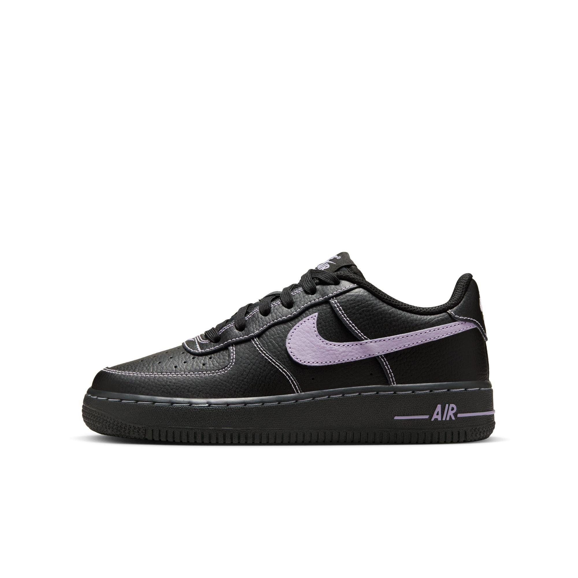 Nike Air Force 1 LV8 Preschool Girls' Leather Shoe - Black