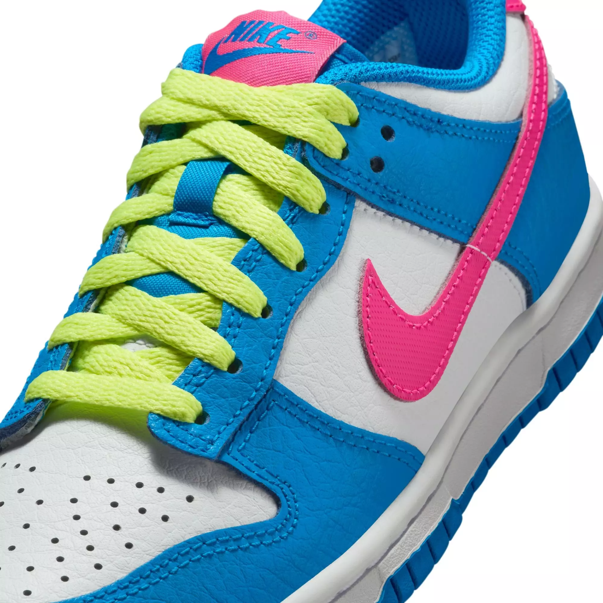 Nike Dunk Low "Photo Blue/Hyper Pink" Grade School Girls' Shoe - PINK/BLUE
