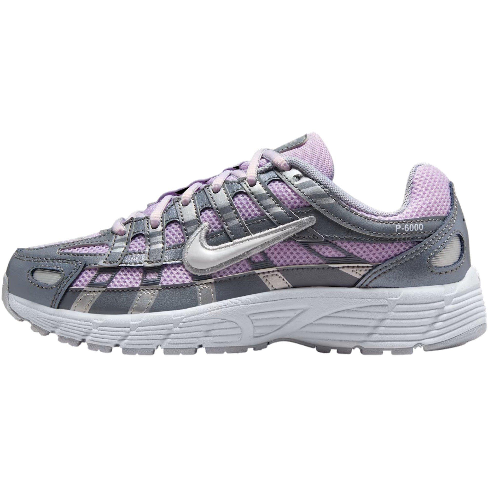 Nike P-6000 Grade School Girls' "White/Blue Tint/Black/Metallic Silver" Shoe