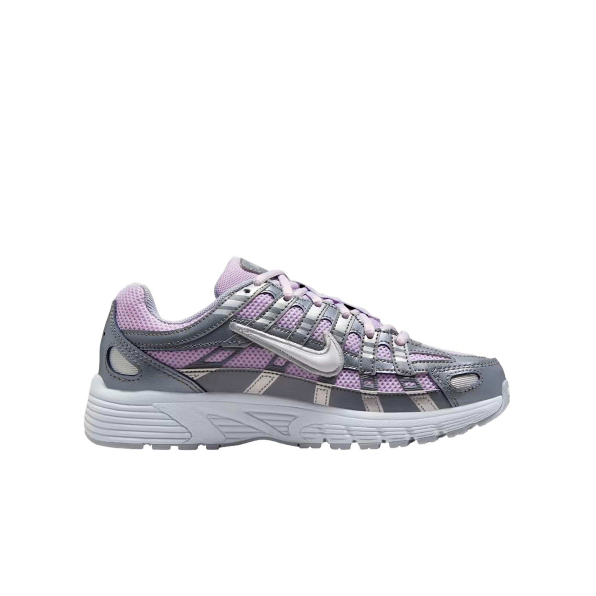 Nike P-6000 Grade School Girls' "White/Blue Tint/Black/Metallic Silver" Shoe