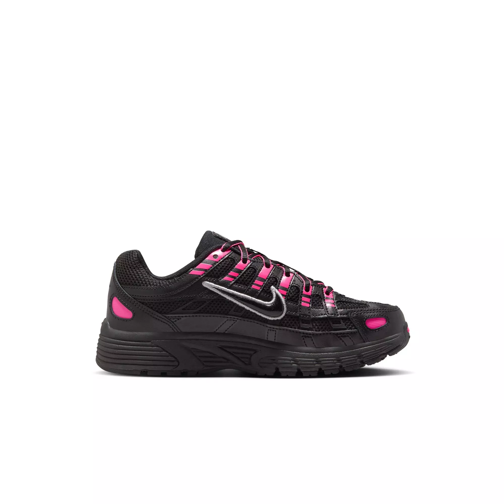 Nike P-6000 "Pink Blast/Metallic Silver/Black" Preschool Girls' Shoe​ - BLACK/PINK