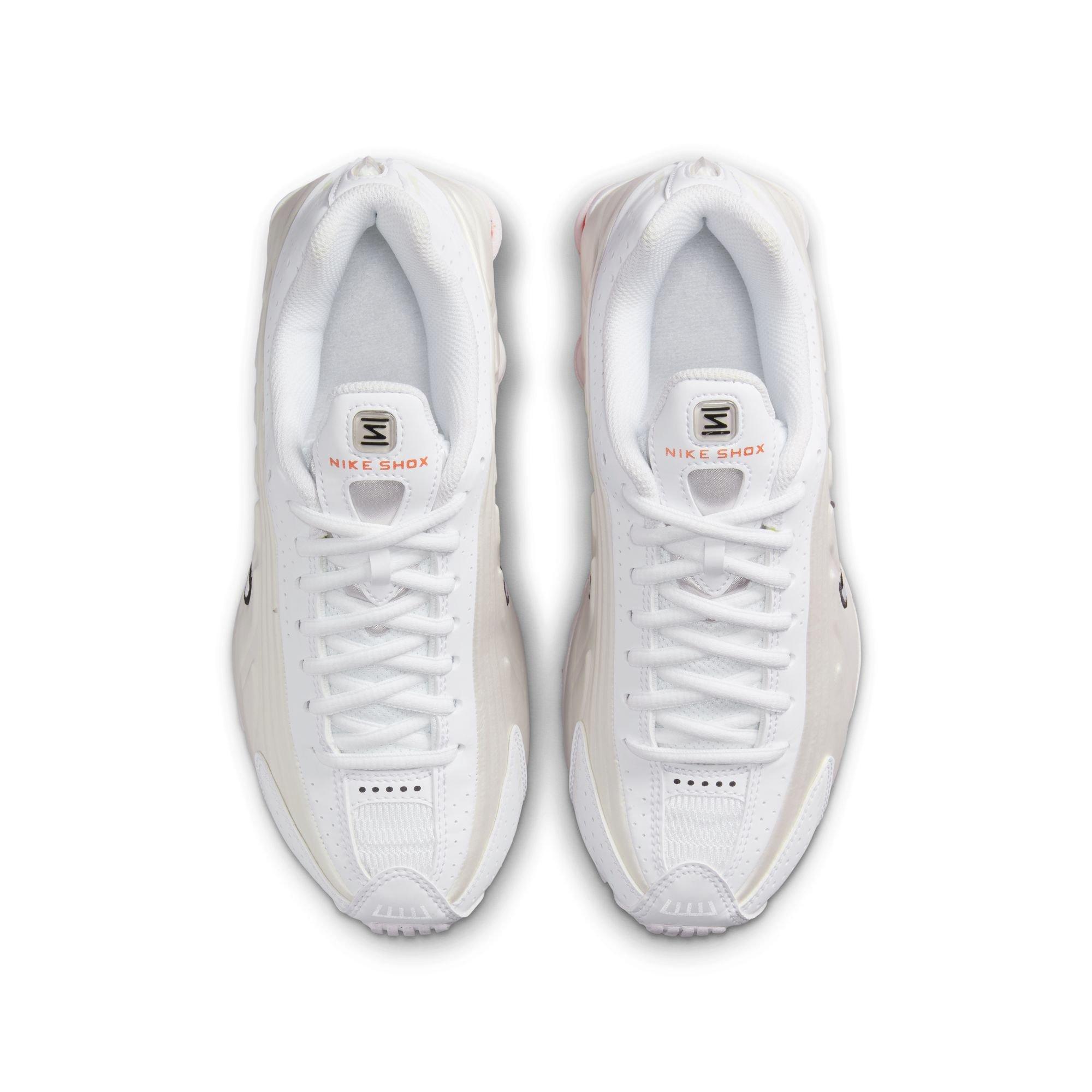 Nike Shox R4 Grade School Girls' "White/Phantom/Picante Red" Shoe