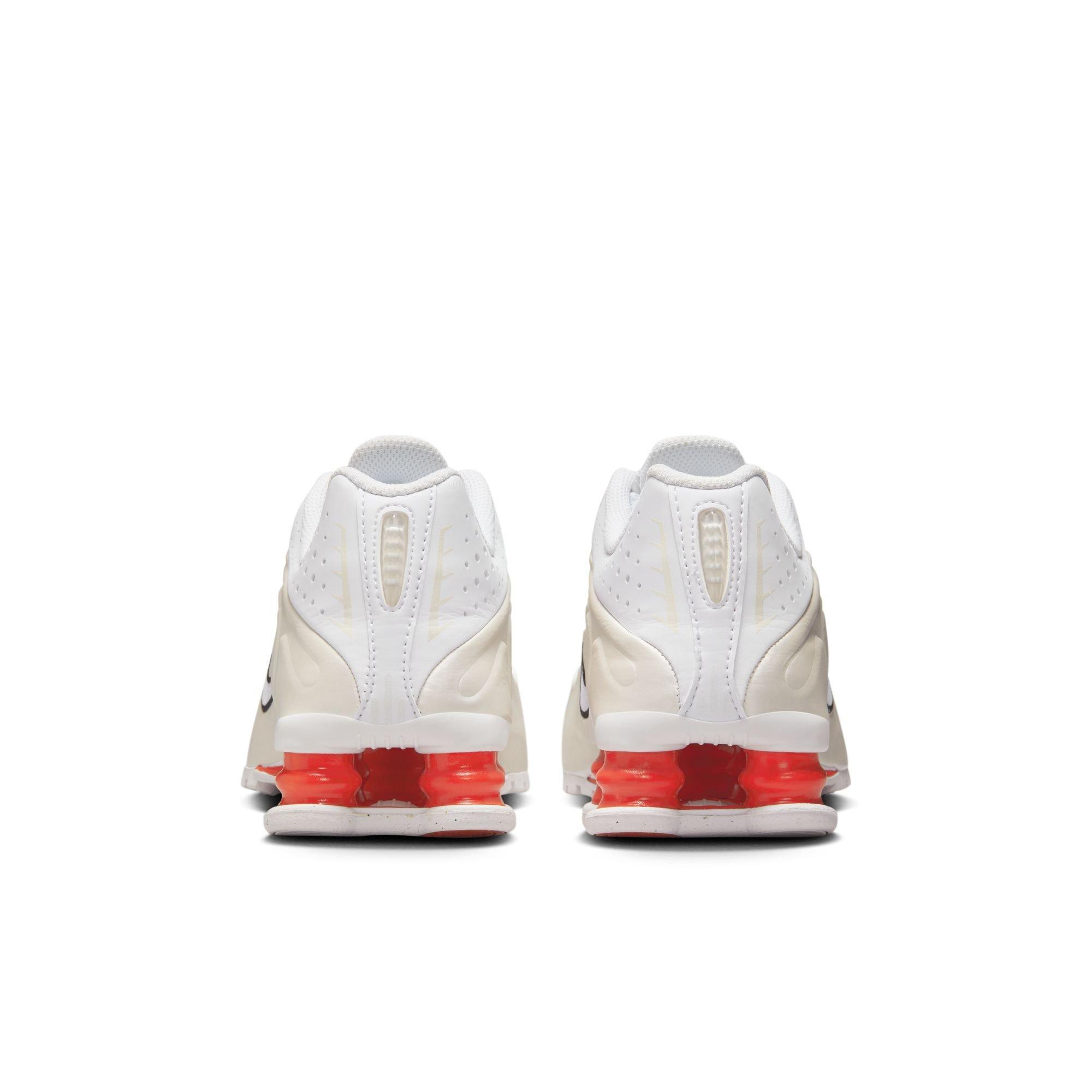 Nike Shox R4 Grade School Girls' "White/Phantom/Picante Red" Shoe