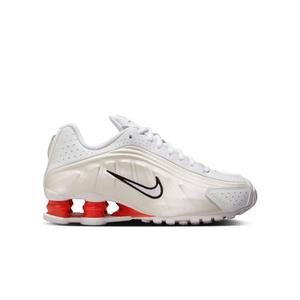 Nike Shox R4 "White/Phantom/Picante Red" Grade School Girls' Shoe