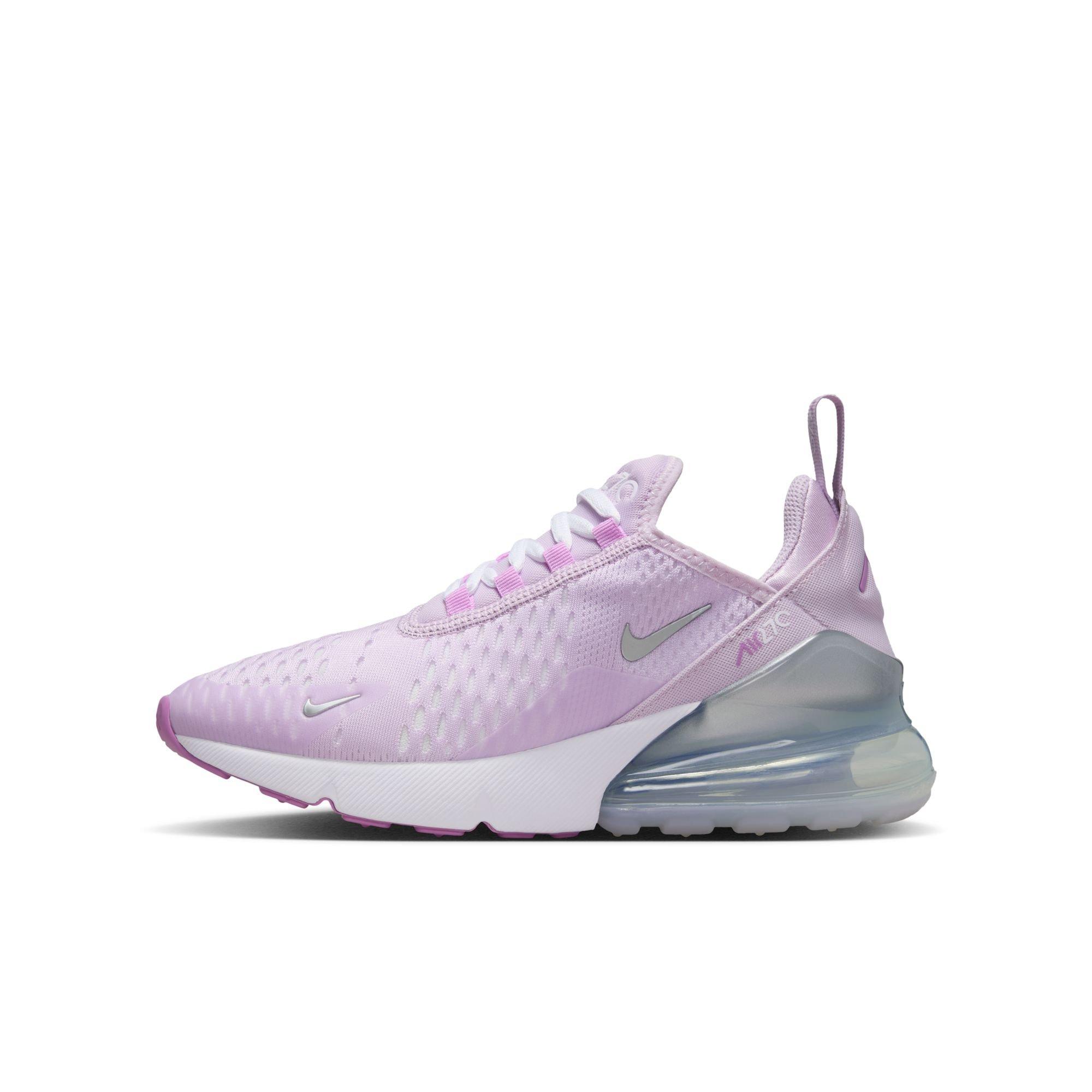 Nike Air Max 270 Grade School Girls' "Doll/Metallic Silver/Rush Fuchsia/White" Shoe​