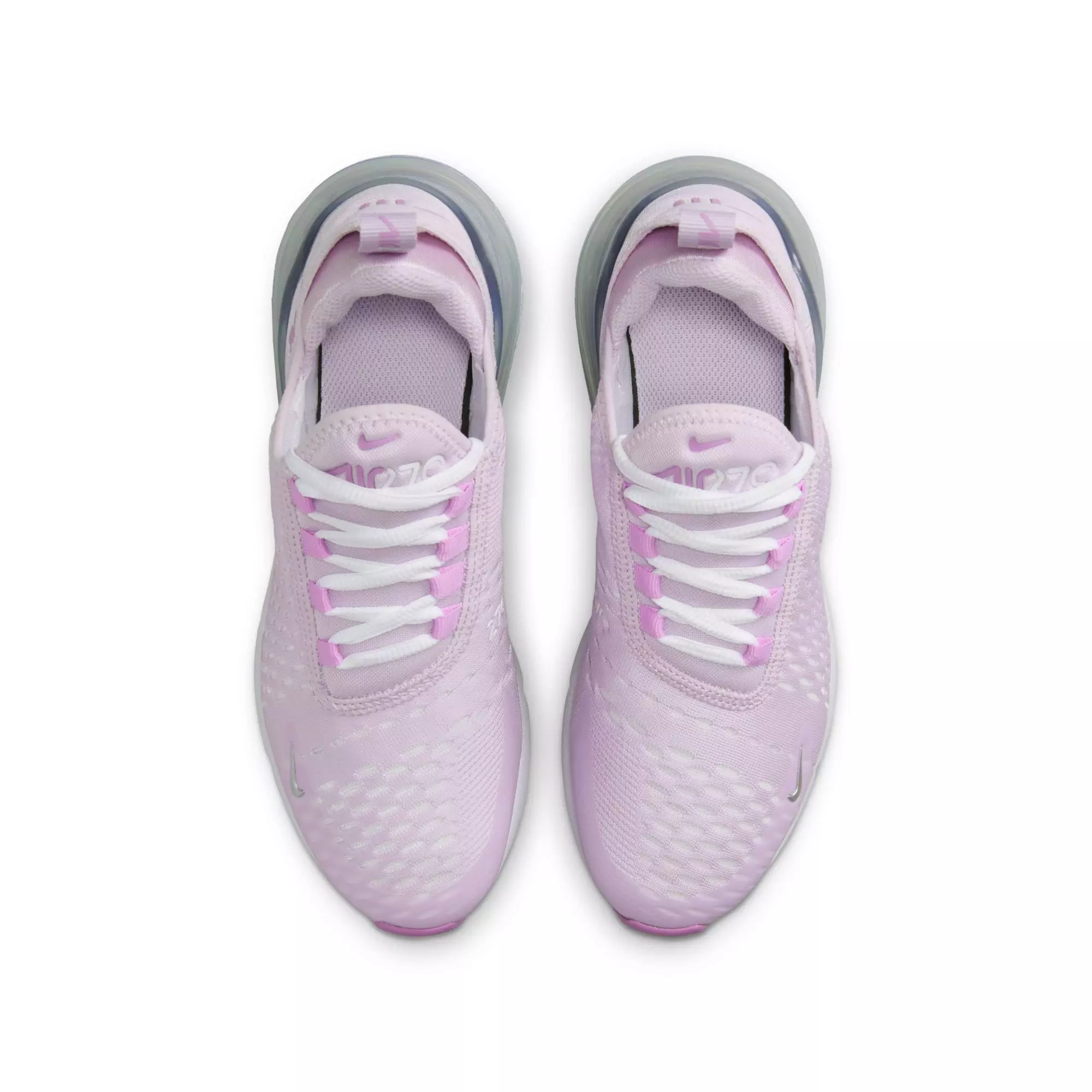 Nike Air Max 270 "Doll/Metallic Silver/Rush Fuchsia/White" Grade School Girls' Shoe - GREY/LILAC