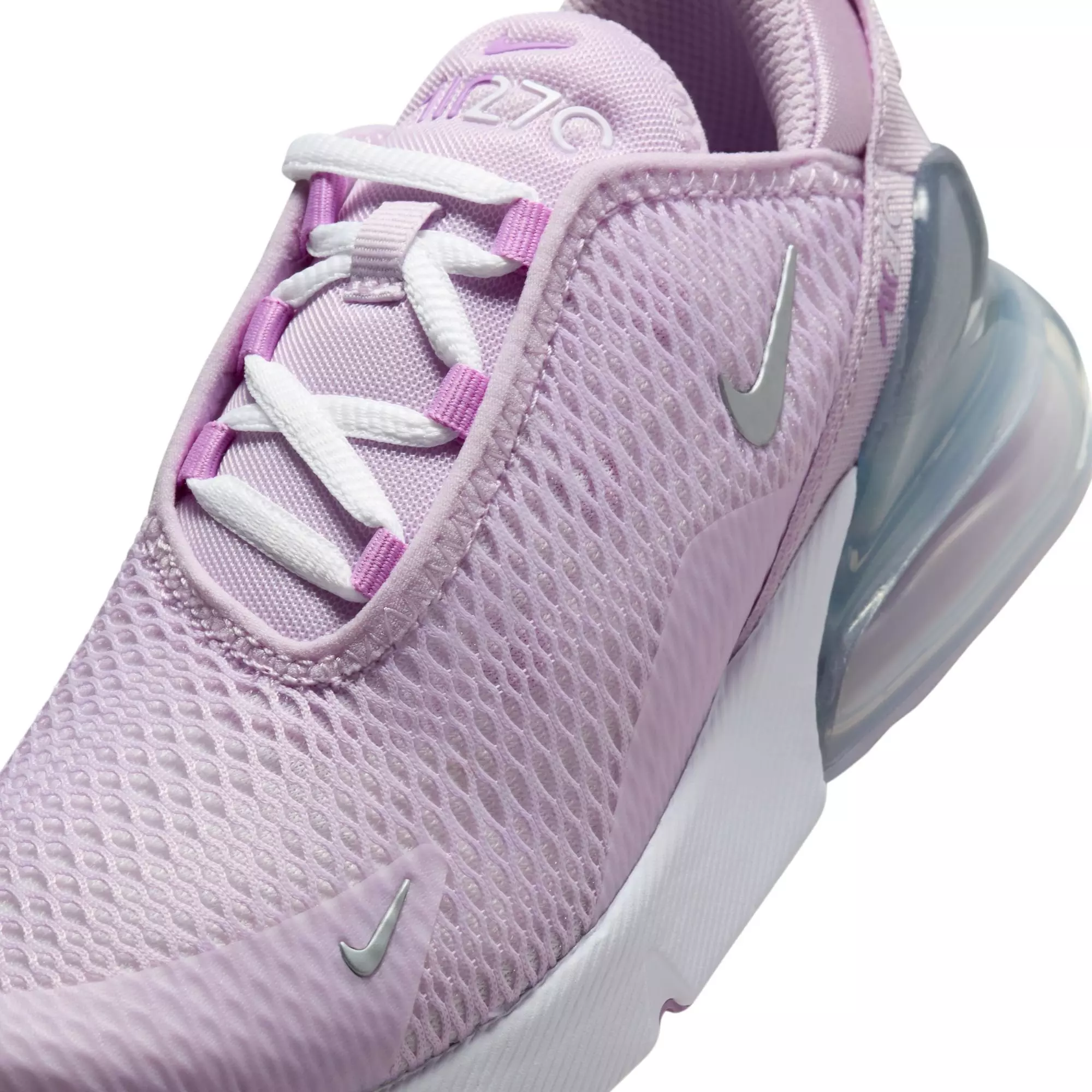 Nike Air Max 270 "Doll/Metallic Silver/Rush Fuchsia/White" Preschool Girls' Shoe - GREY/LILAC