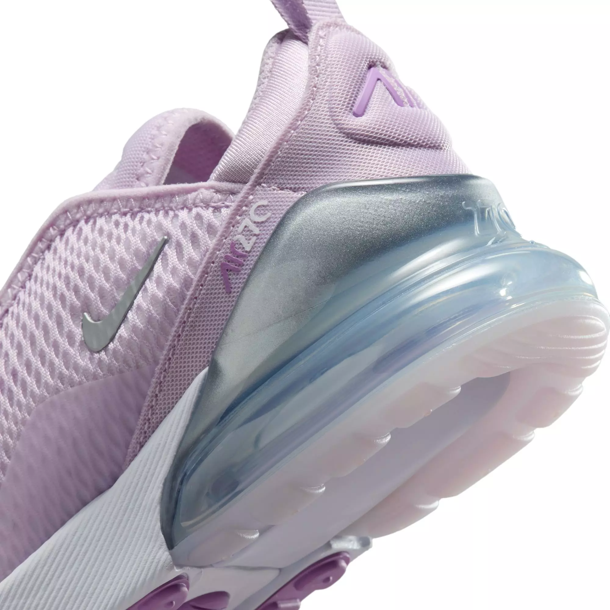 Nike Air Max 270 "Doll/Metallic Silver/Rush Fuchsia/White" Preschool Girls' Shoe - GREY/LILAC