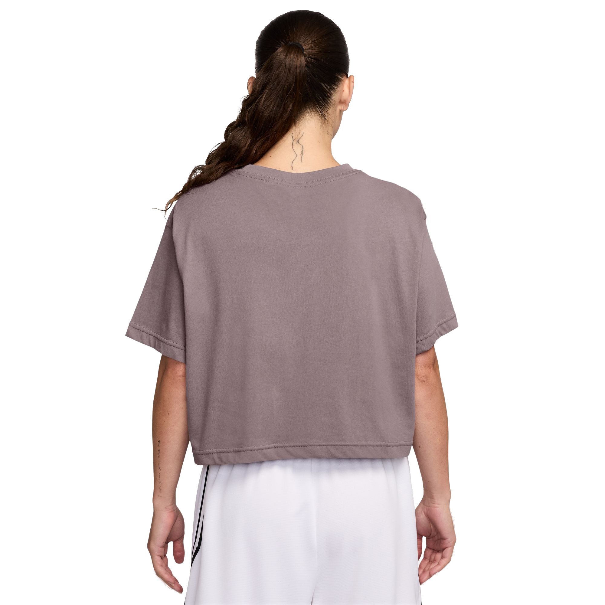Nike Women's Swoosh Fly Tee - BROWN Thumbnail View 2