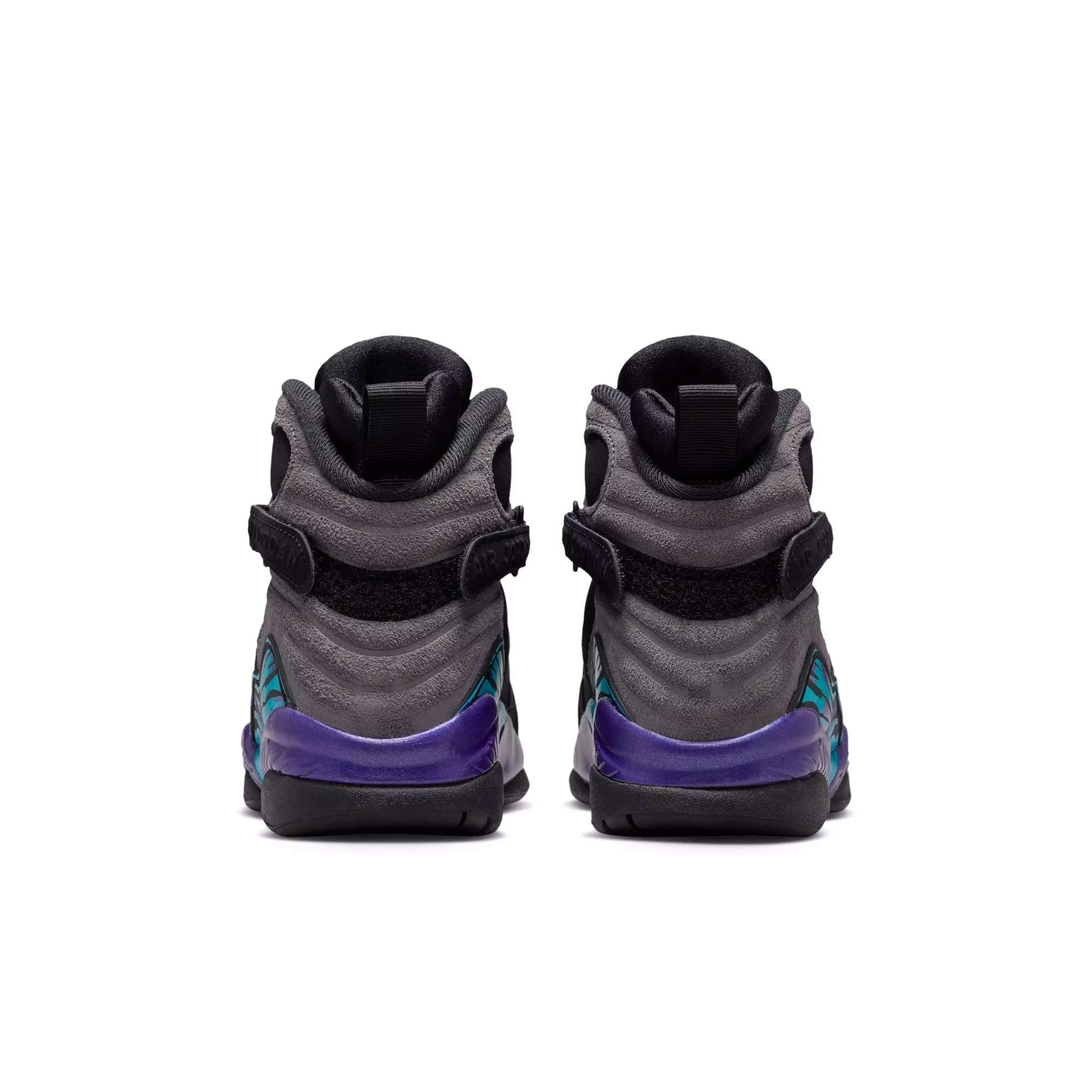 Jordan 8 Retro "Aqua" Grade School Kids' Shoe - BLACK/AQUA