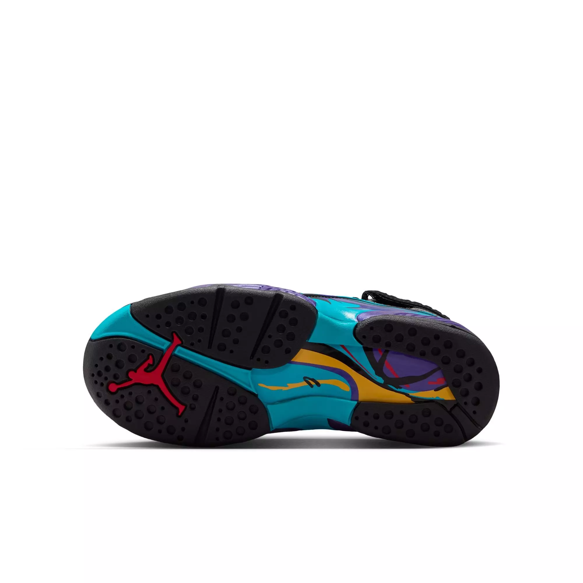 Jordan 8 Retro "Aqua" Grade School Kids' Shoe - BLACK/AQUA