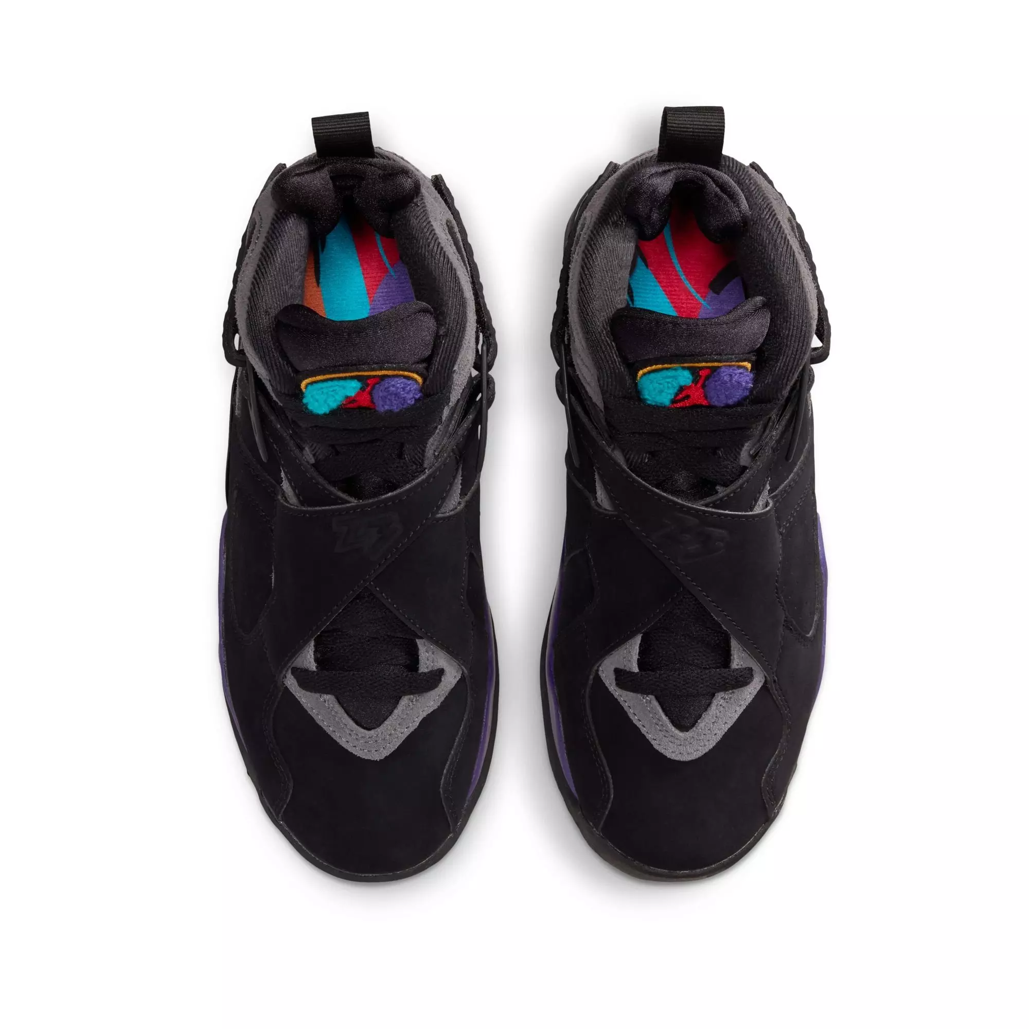 Jordan 8 Retro "Aqua" Grade School Kids' Shoe - BLACK/AQUA