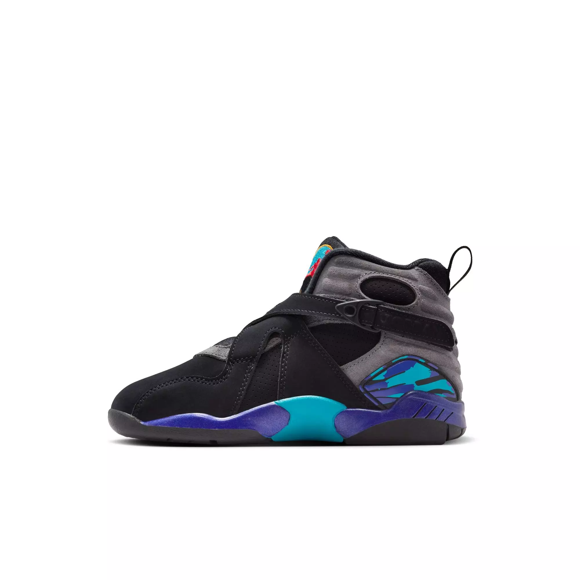 Jordan 8 Retro "Aqua" Preschool Kids' Shoe - BLACK/AQUA