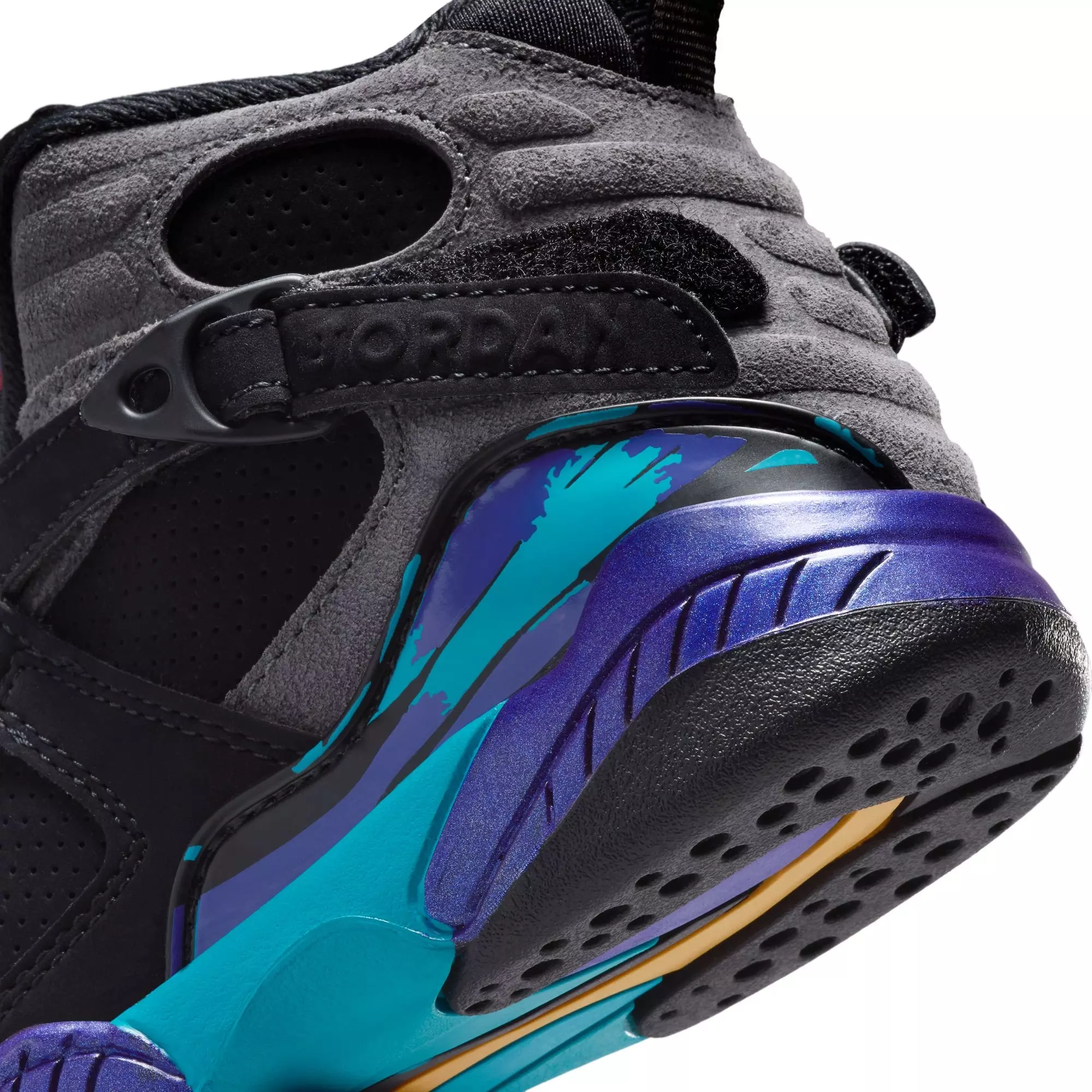 Jordan 8 Retro "Aqua" Preschool Kids' Shoe - BLACK/AQUA