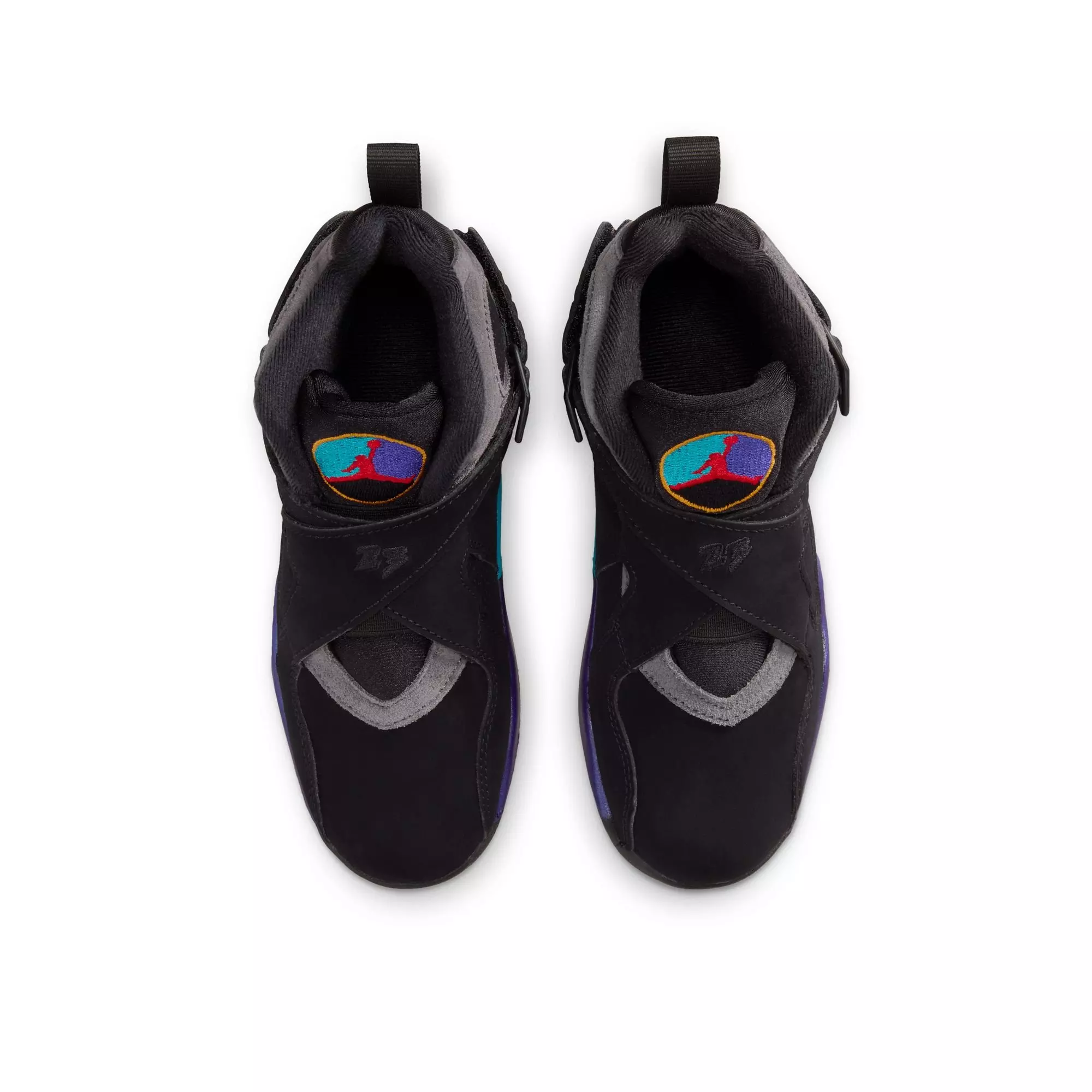 Jordan 8 Retro "Aqua" Preschool Kids' Shoe - BLACK/AQUA