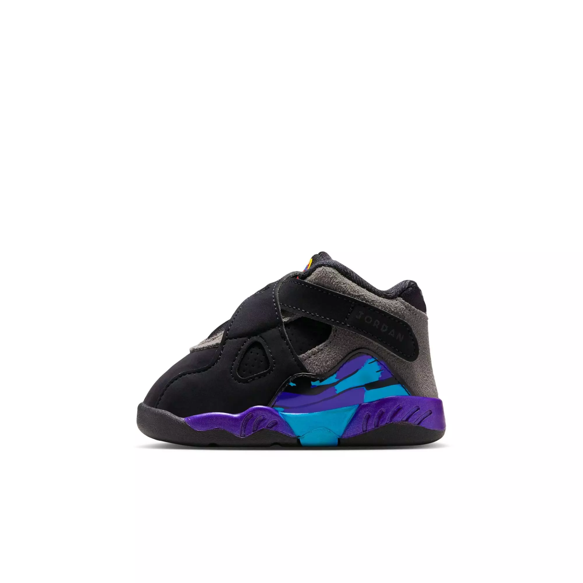 Jordan 8 Retro "Aqua" Toddler Kids' Shoe - BLACK/AQUA