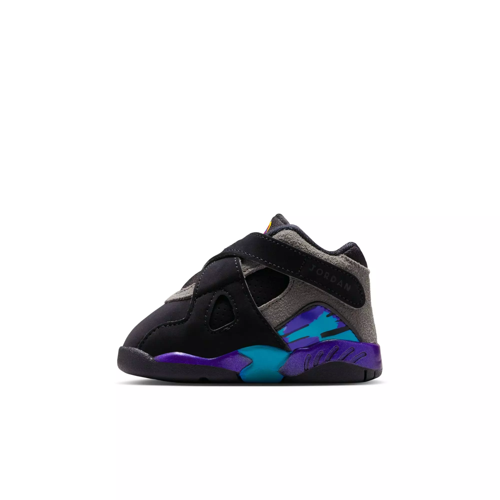 Jordan 8 Retro "Aqua" Toddler Kids' Shoe - BLACK/AQUA
