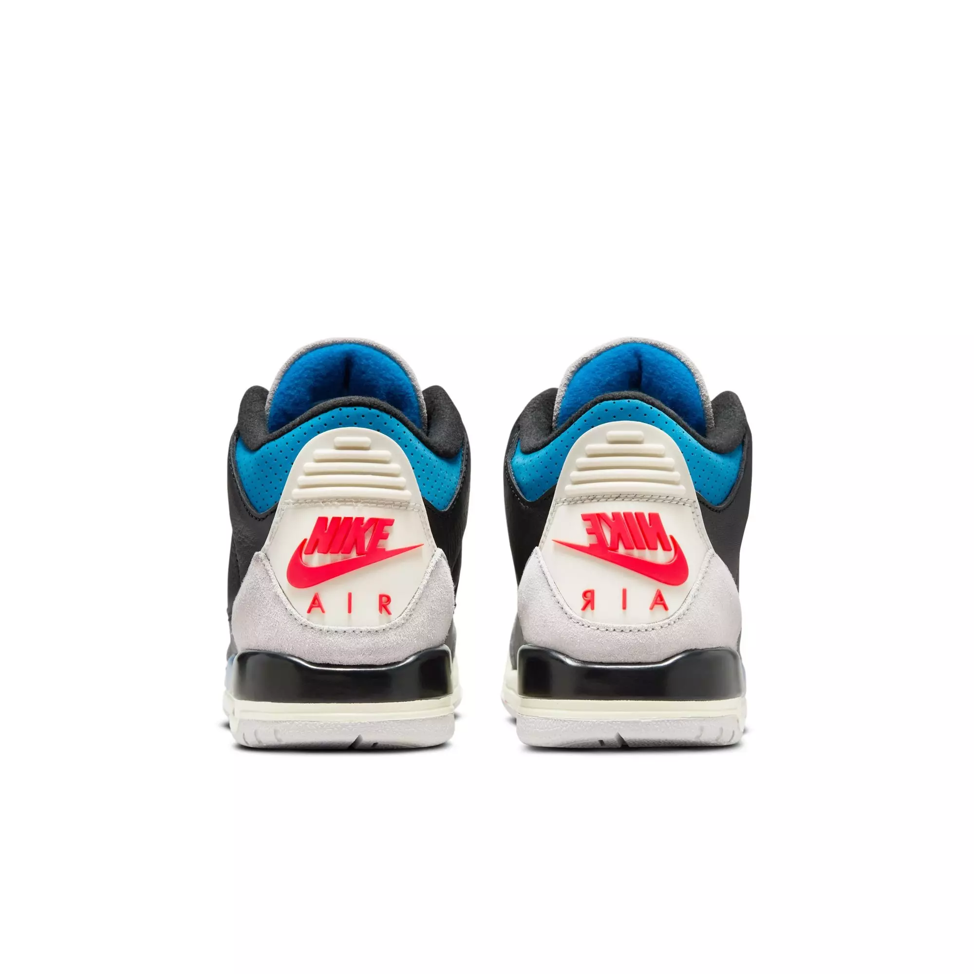 Jordan 3 Retro "Rare Air" Grade School Kids' Shoe - BLACK/CHILE RED/NEUTRAL GREY