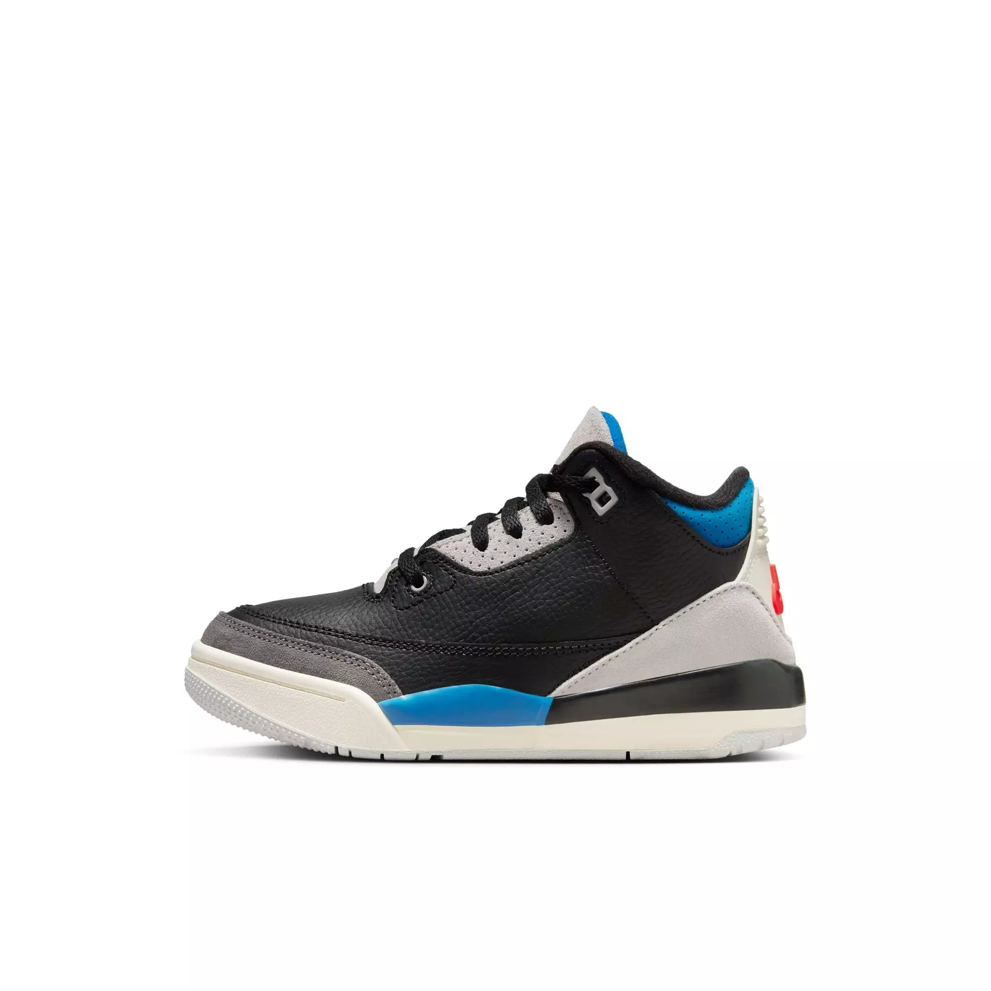 Jordan 3 Retro "Rare Air" Preschool Kids' Shoe - BLACK/CHILE RED/NEUTRAL GREY