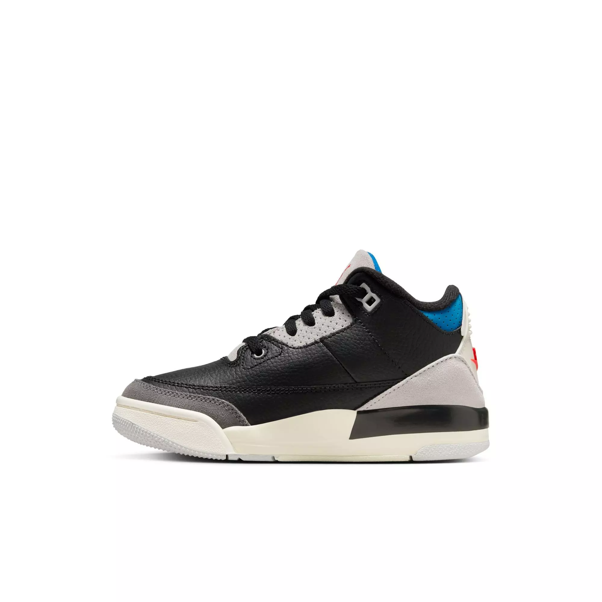 Jordan 3 Retro "Rare Air" Preschool Kids' Shoe - BLACK/CHILE RED/NEUTRAL GREY