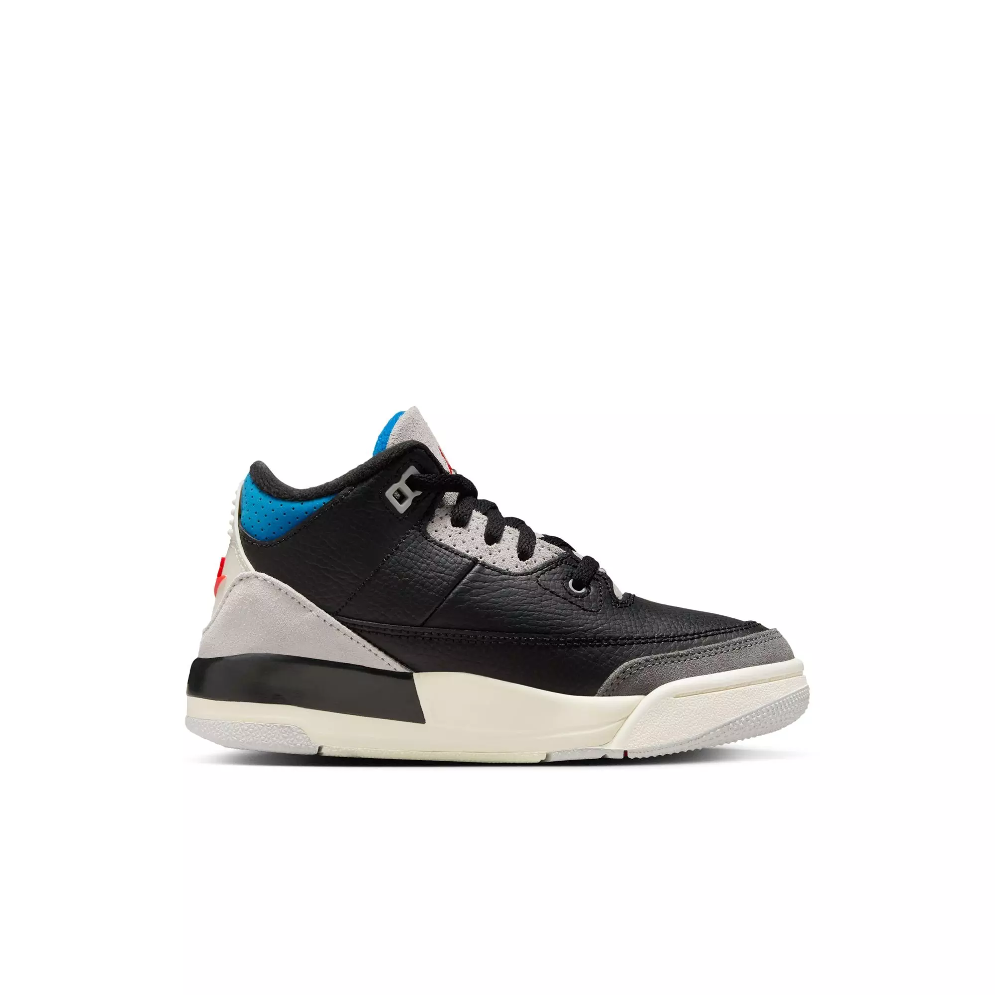 Jordan 3 Retro "Rare Air" Preschool Kids' Shoe - BLACK/CHILE RED/NEUTRAL GREY