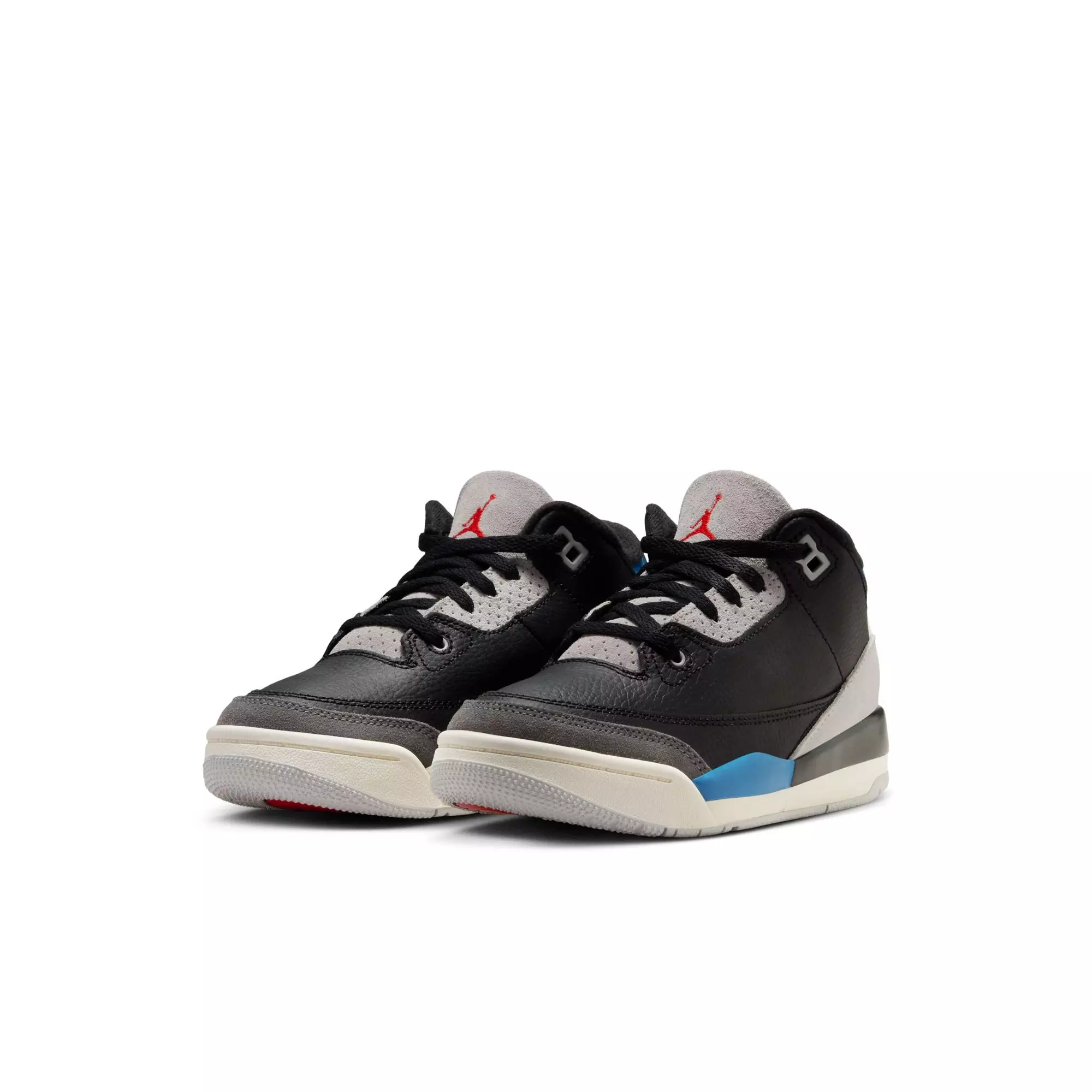 Jordan 3 Retro "Rare Air" Preschool Kids' Shoe - BLACK/CHILE RED/NEUTRAL GREY
