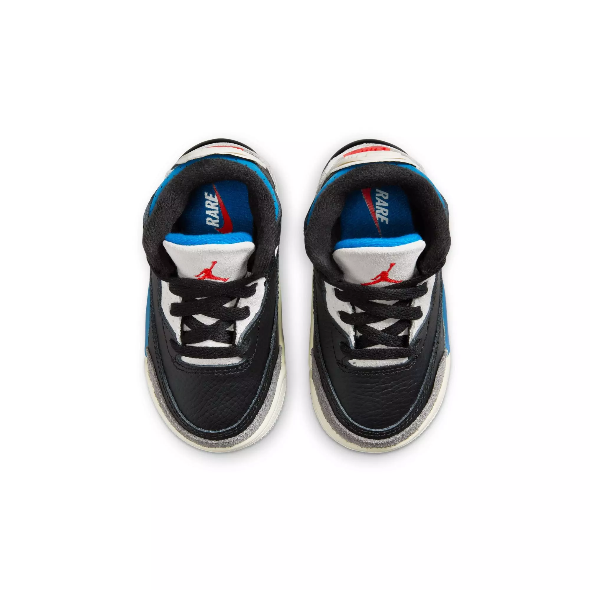 Jordan 3 Retro "Rare Air" Toddler Kids' Shoe - BLACK/CHILE RED/NEUTRAL GREY