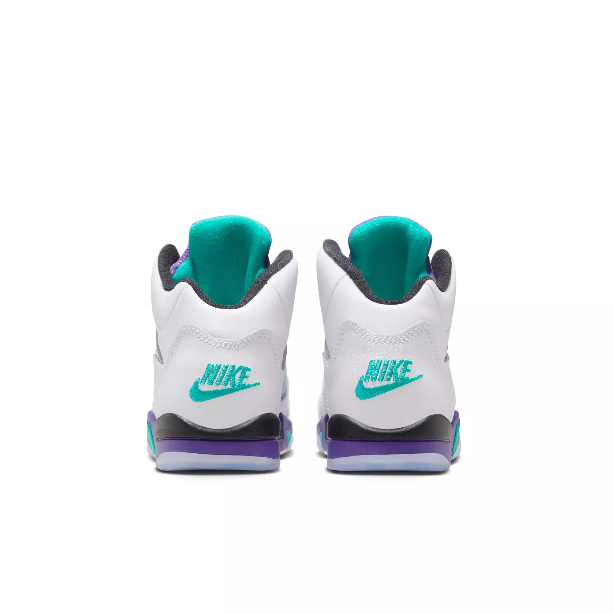 Jordan 5 Retro "Grape" Preschool Kids' Shoe - WHITE/NEW EMERALD/GRAPE ICE