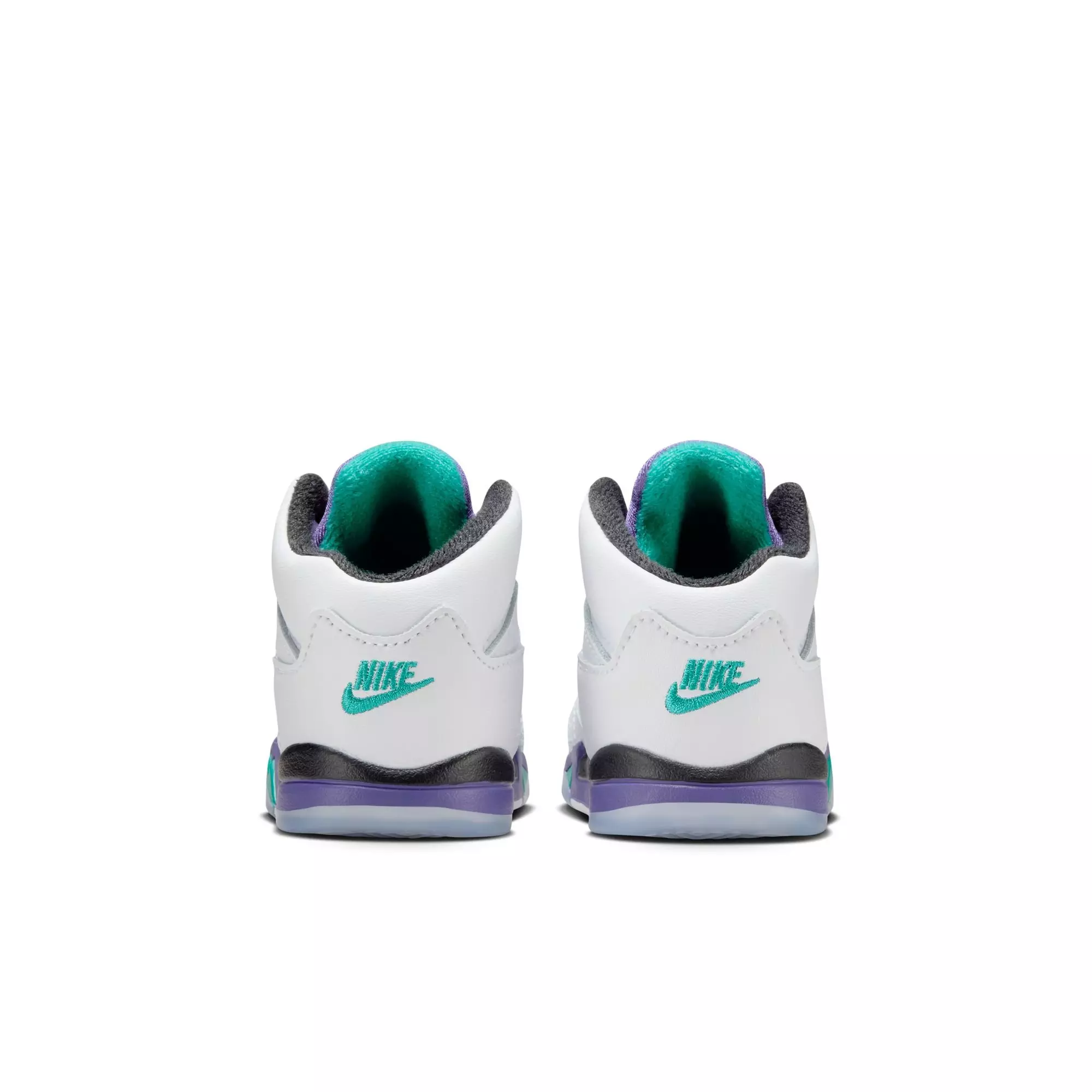 Jordan 5 Retro "Grape" Toddler Kids' Shoe - WHITE/NEW EMERALD/GRAPE ICE