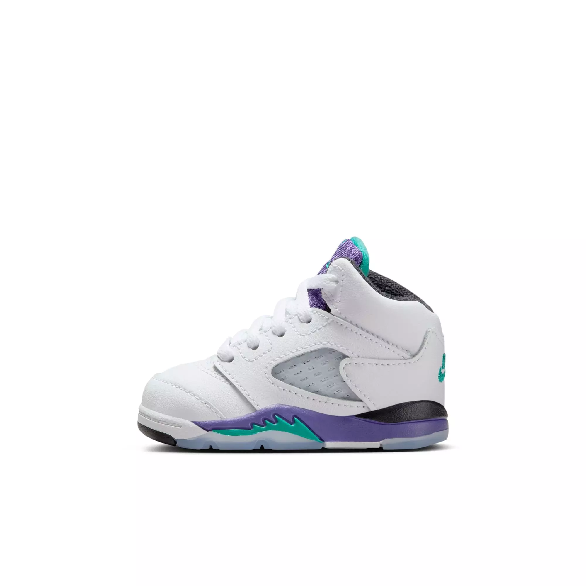 Jordan 5 Retro "Grape" Toddler Kids' Shoe - WHITE/NEW EMERALD/GRAPE ICE