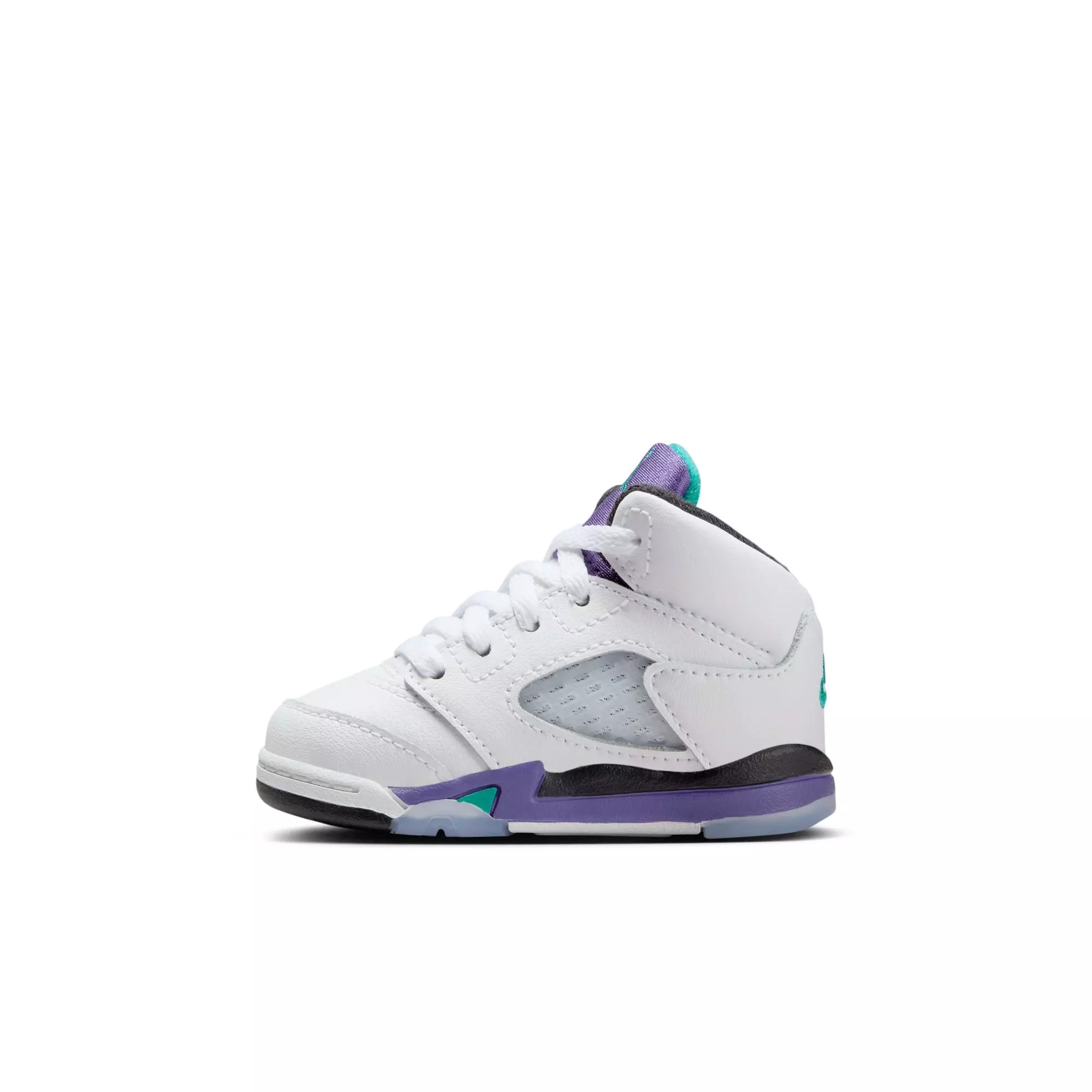 Jordan 5 Retro "Grape" Toddler Kids' Shoe - WHITE/NEW EMERALD/GRAPE ICE