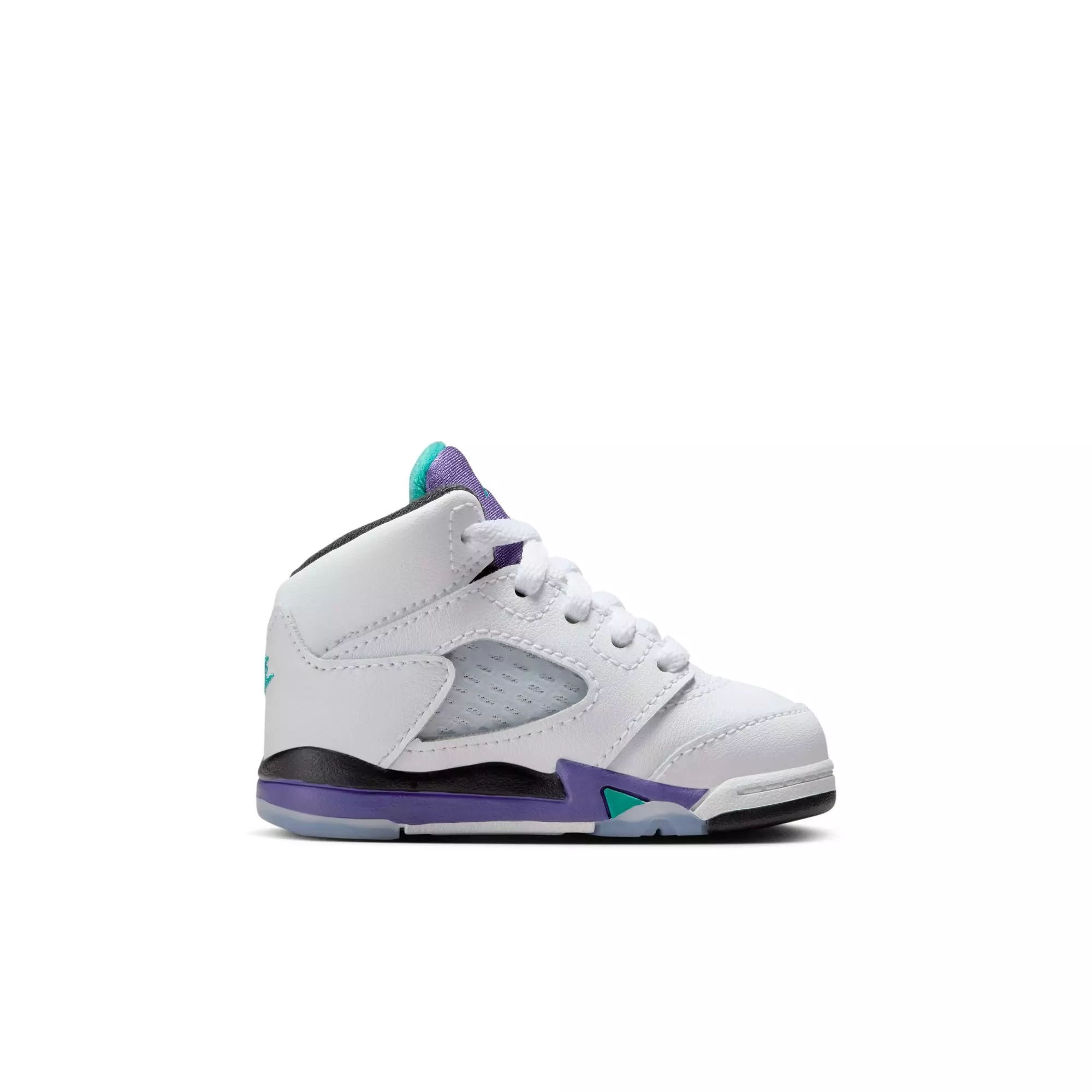 Jordan 5 Retro "Grape" Toddler Kids' Shoe - WHITE/NEW EMERALD/GRAPE ICE