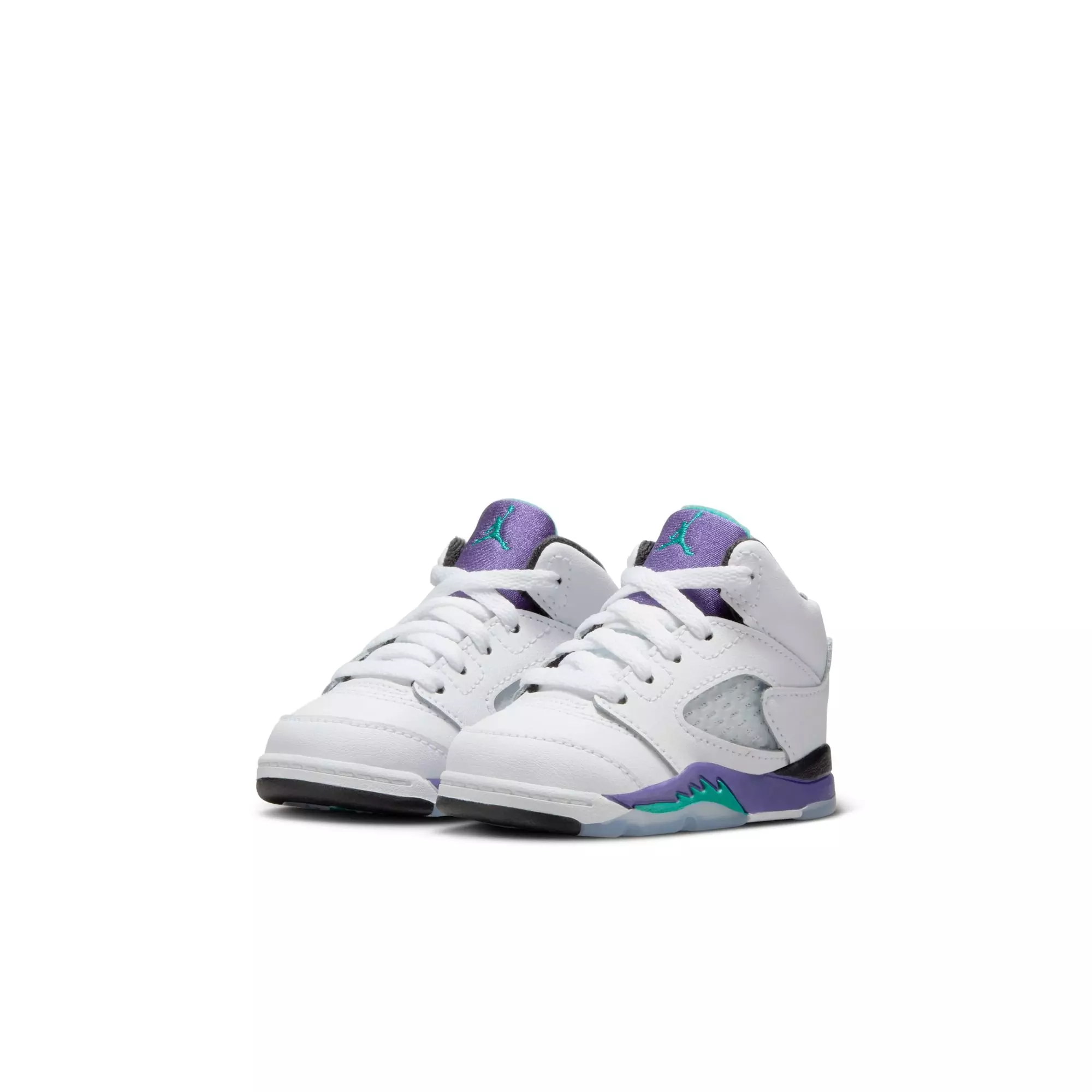 Jordan 5 Retro "Grape" Toddler Kids' Shoe - WHITE/NEW EMERALD/GRAPE ICE