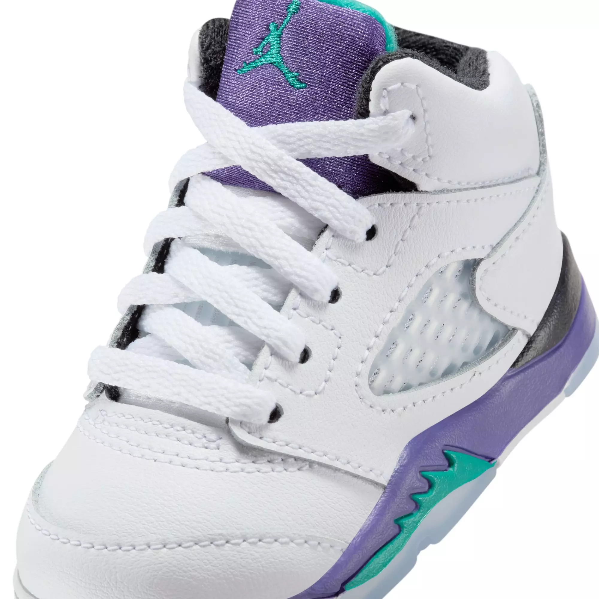 Jordan 5 Retro "Grape" Toddler Kids' Shoe - WHITE/NEW EMERALD/GRAPE ICE