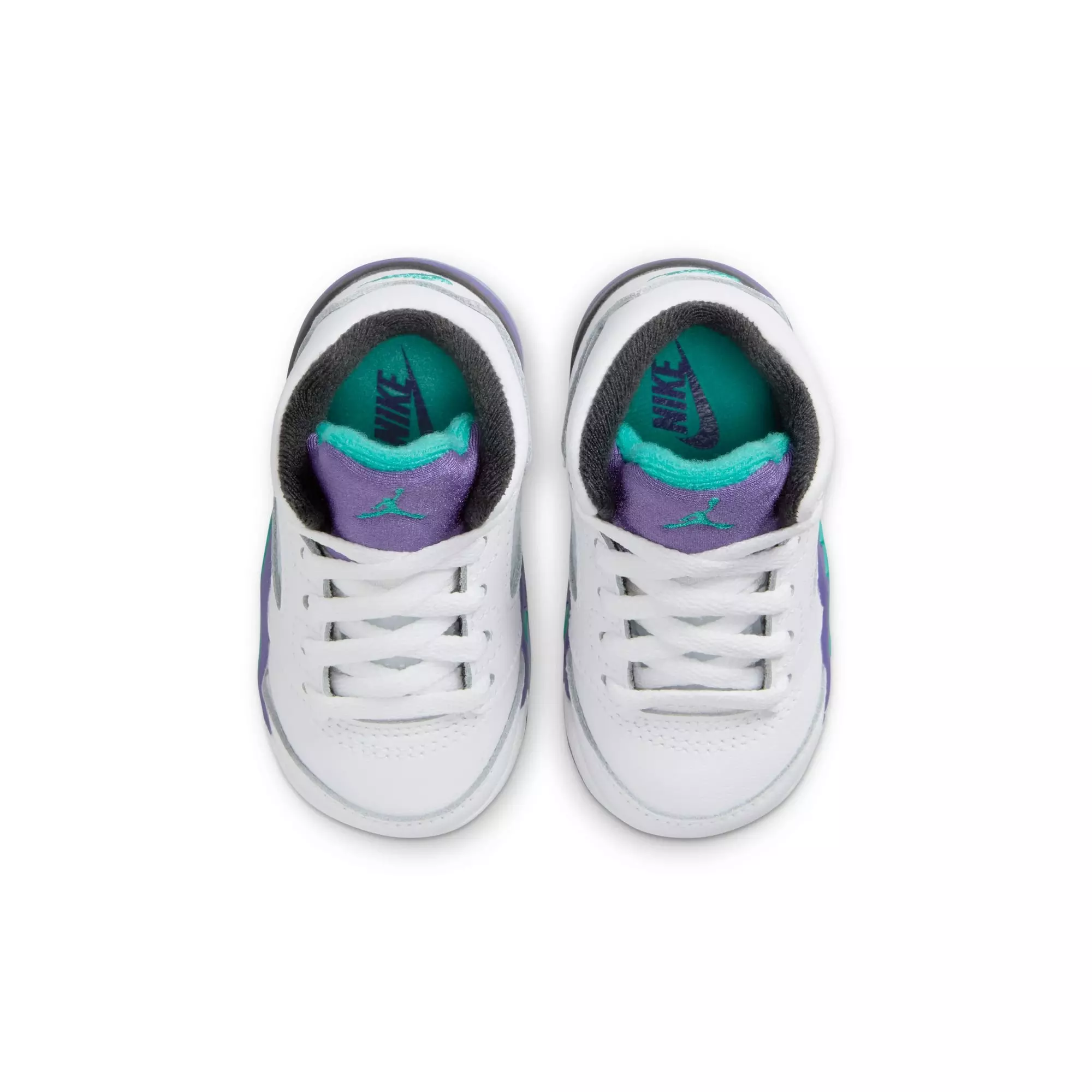 Jordan 5 Retro "Grape" Toddler Kids' Shoe - WHITE/NEW EMERALD/GRAPE ICE